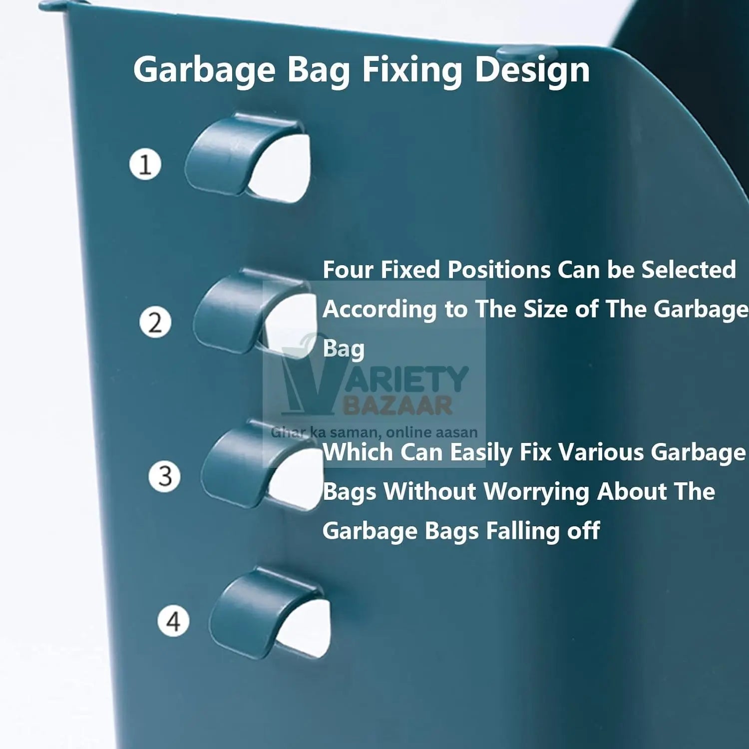 9451 Waste Bin, Trash Can, Waste Container, Expandable Trash Can, Plastic Trash Can, Plastic Garbage Can Expandable Trash Bag Holder Large Capacity for Kitchen Bathroom, Living Room Bedroom Outdoor (1 Pc) Travel Sahayak