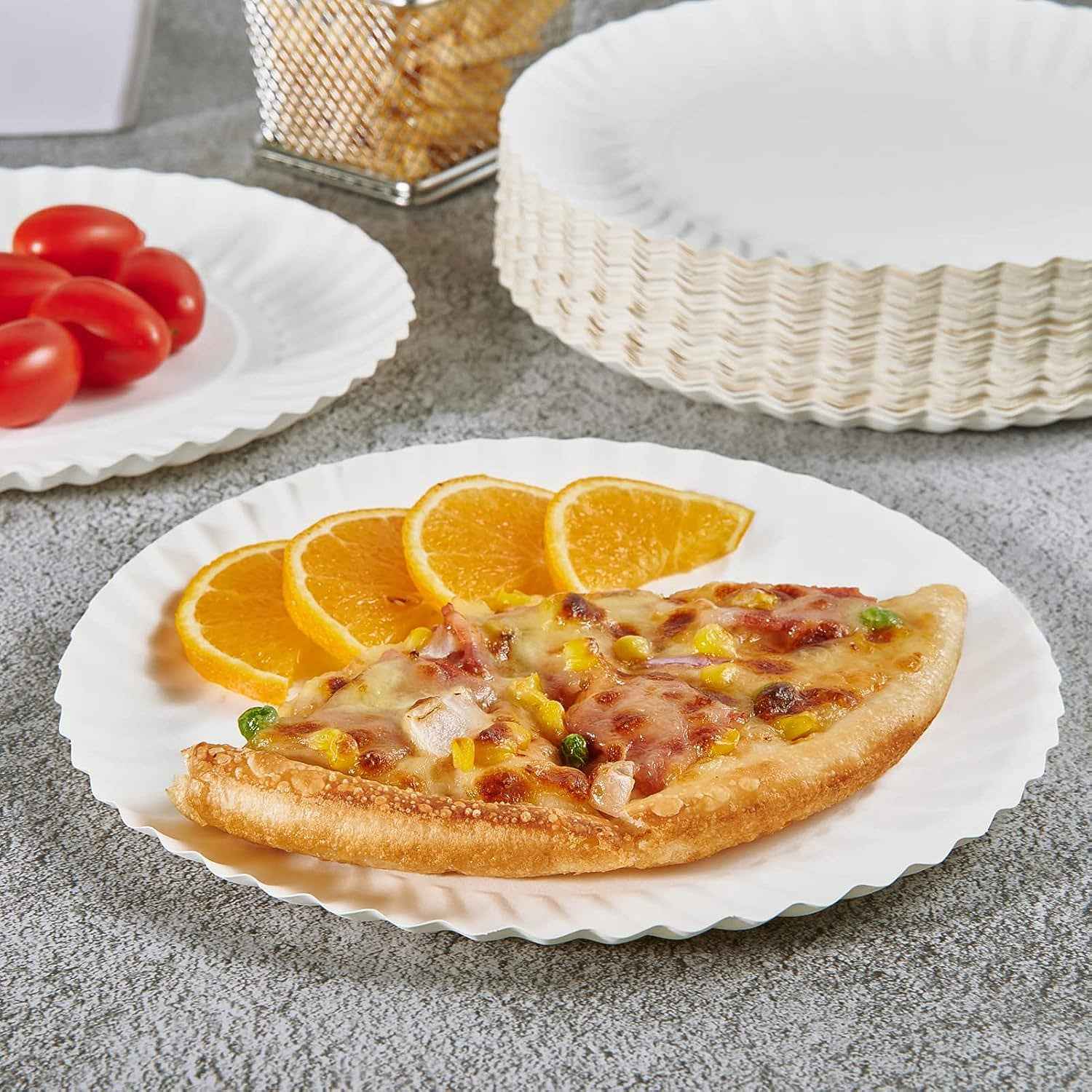 Freshee 9 Inch Round Compostable Paper Plate 25 Pcs Pack