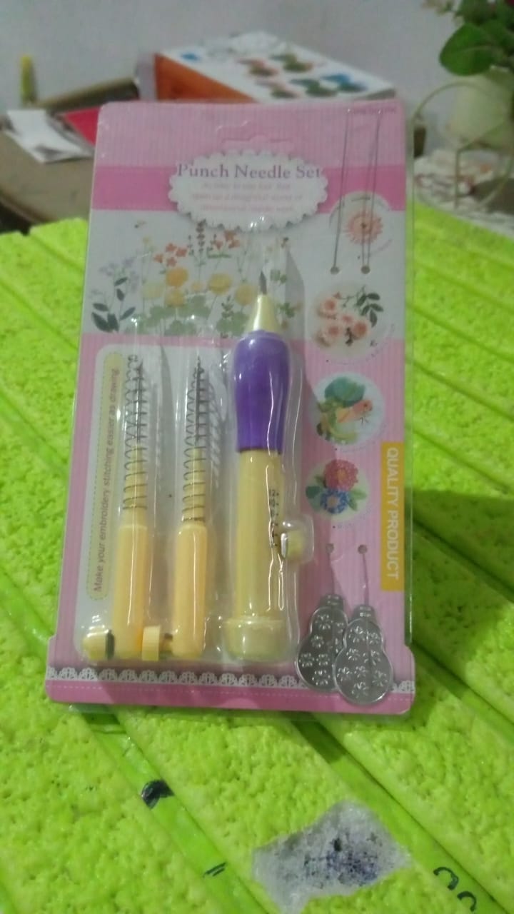 Punch Needle, DIY Craft Punch Needle Set (1 Set) Variety Bazaar