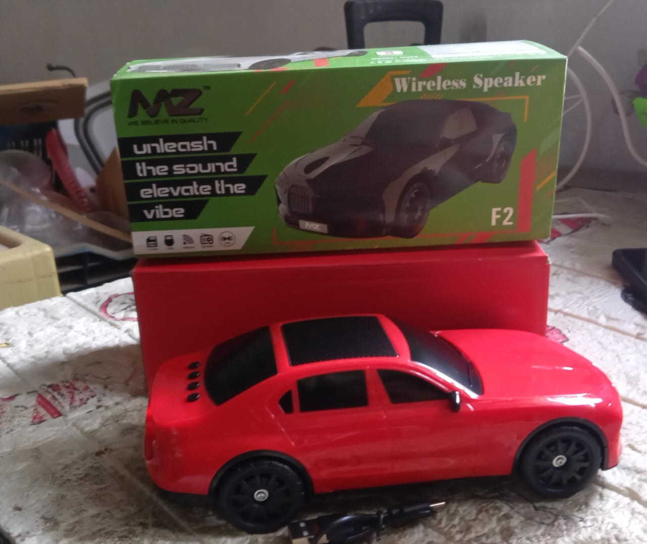 Wireless Bluetooth Speaker Portable Car Shape Music Speaker Support Bluetooth, TF Card, USB, Fm Radio Function Unique Shape Car Speaker Variety Bazaar