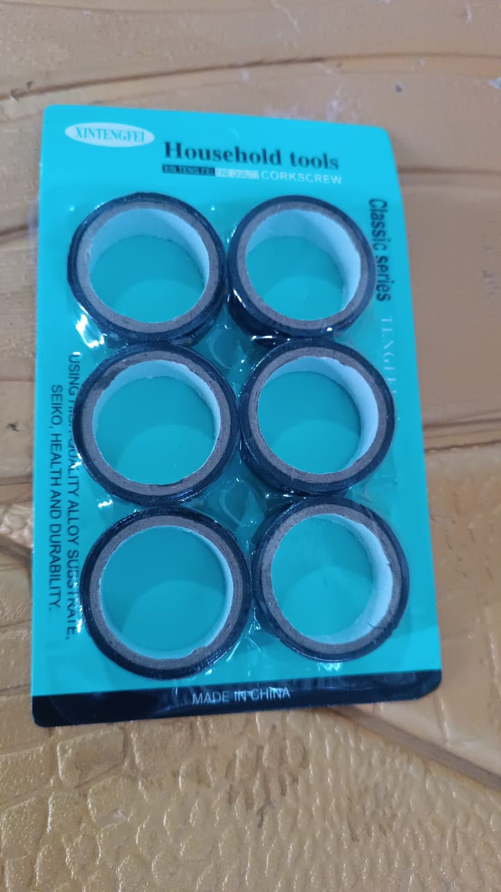 General Electrical Tape, All purpose PVC electrical tape (6 Pcs Set) Variety Bazaar