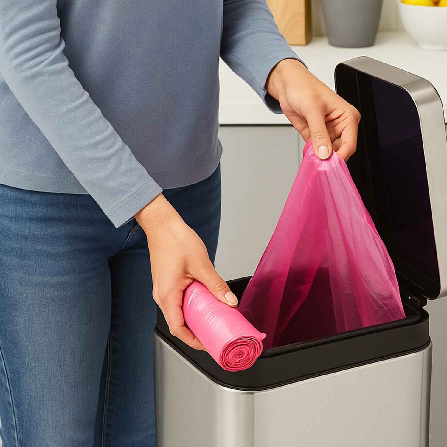 Garbage Bags Roll 45 X 45 Cm (1 Pc Mix Color)