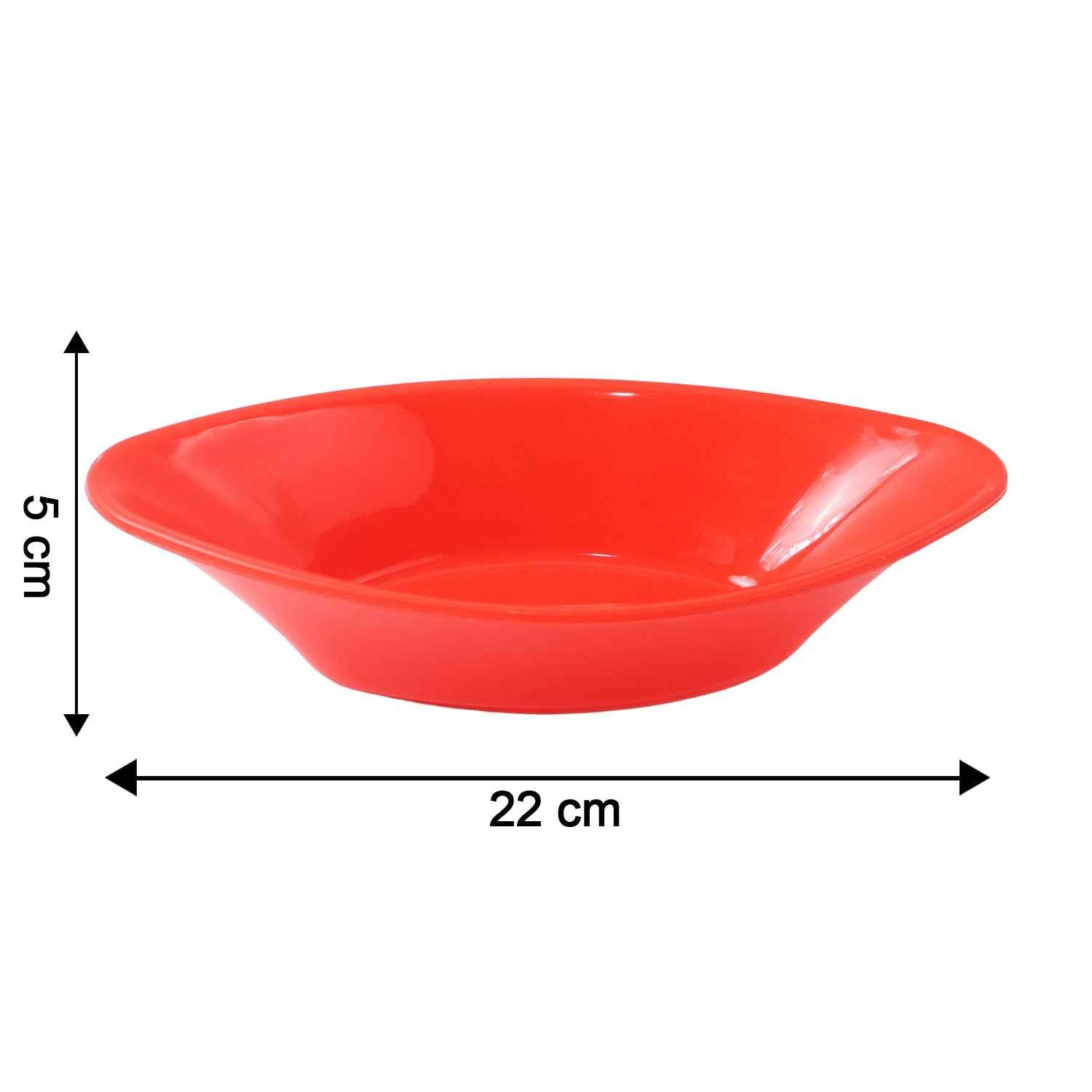 Plastic Marin Serving Bowl Elegant Oval Deep Bowl (1 Pc Red)