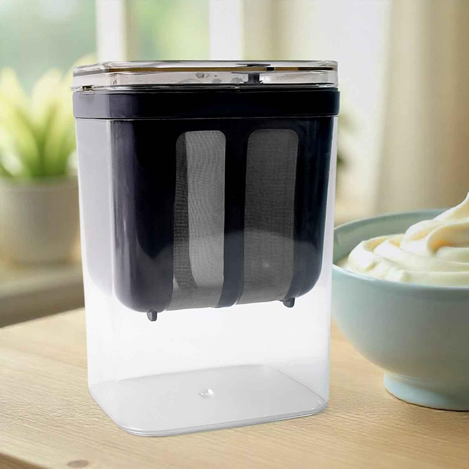 2 In 1 Multifunctional Yogurt Strainer With Storage Container 1100 Ml (1 Set)