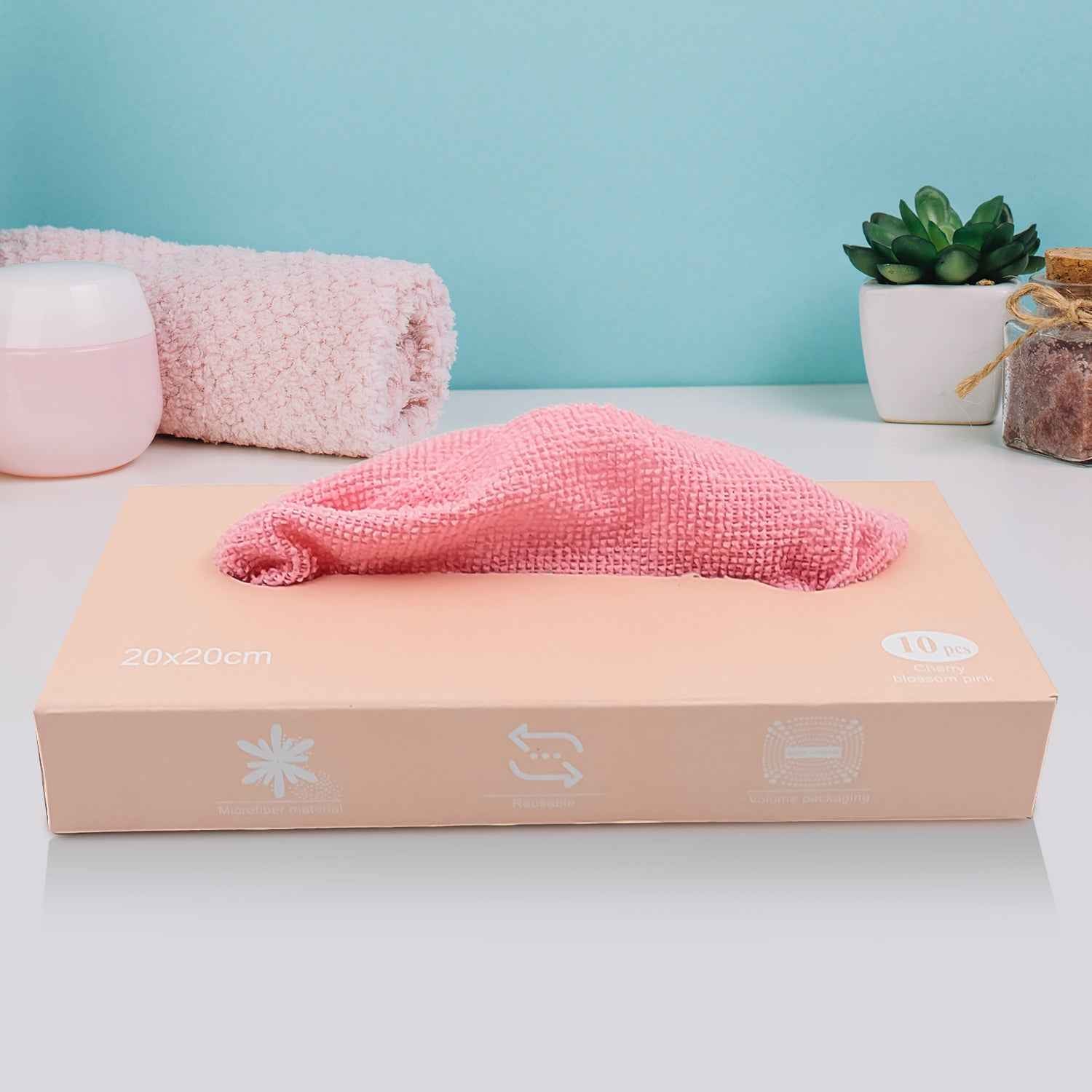 Microfiber Cleaning Cloth With Box Magic Wipe (10 Pcs Set)