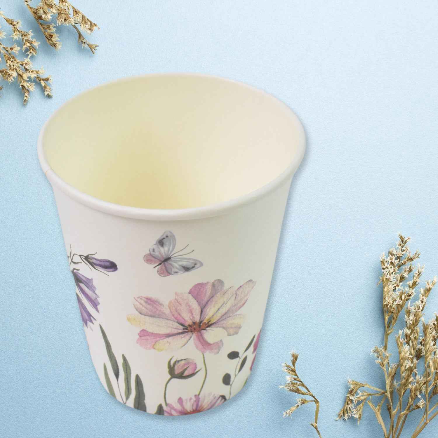 Disposable Paper Cups Disposable Tea Coffee Cups (24 Pcs Set Mix Color Design)