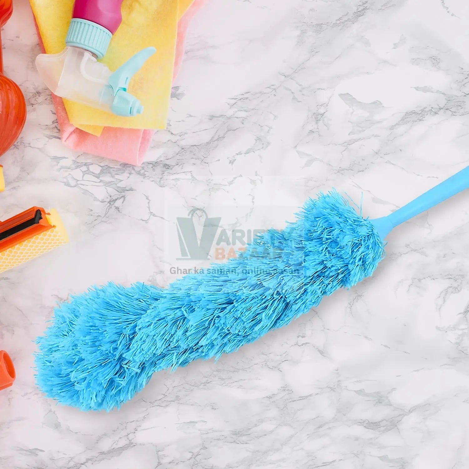 Adjustable Long Handle Microfiber Dust Brush – Foldable Ceiling & Appliance Cleaner Variety Bazaar
