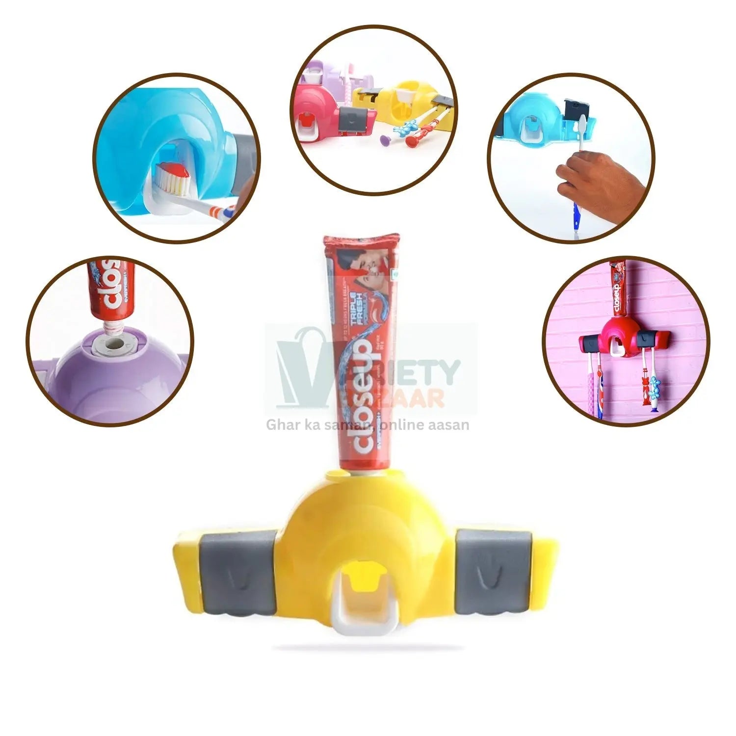Automatic Push Toothpaste Squeezer Dispenser Variety Bazaar