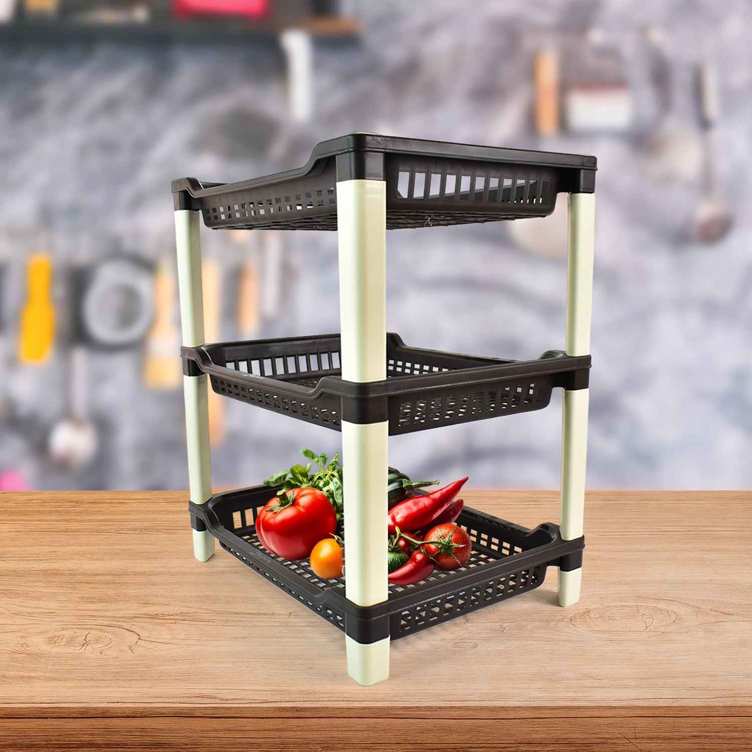 Apex Big Multi Use Plastic Storage Rack 3-tier (1 Pc)