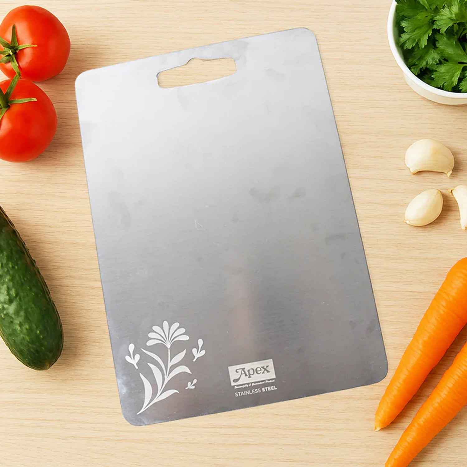 Apex Large Stainless Steel Multipurpose Chopping Cutting Board (260x360mm 1 Pc)