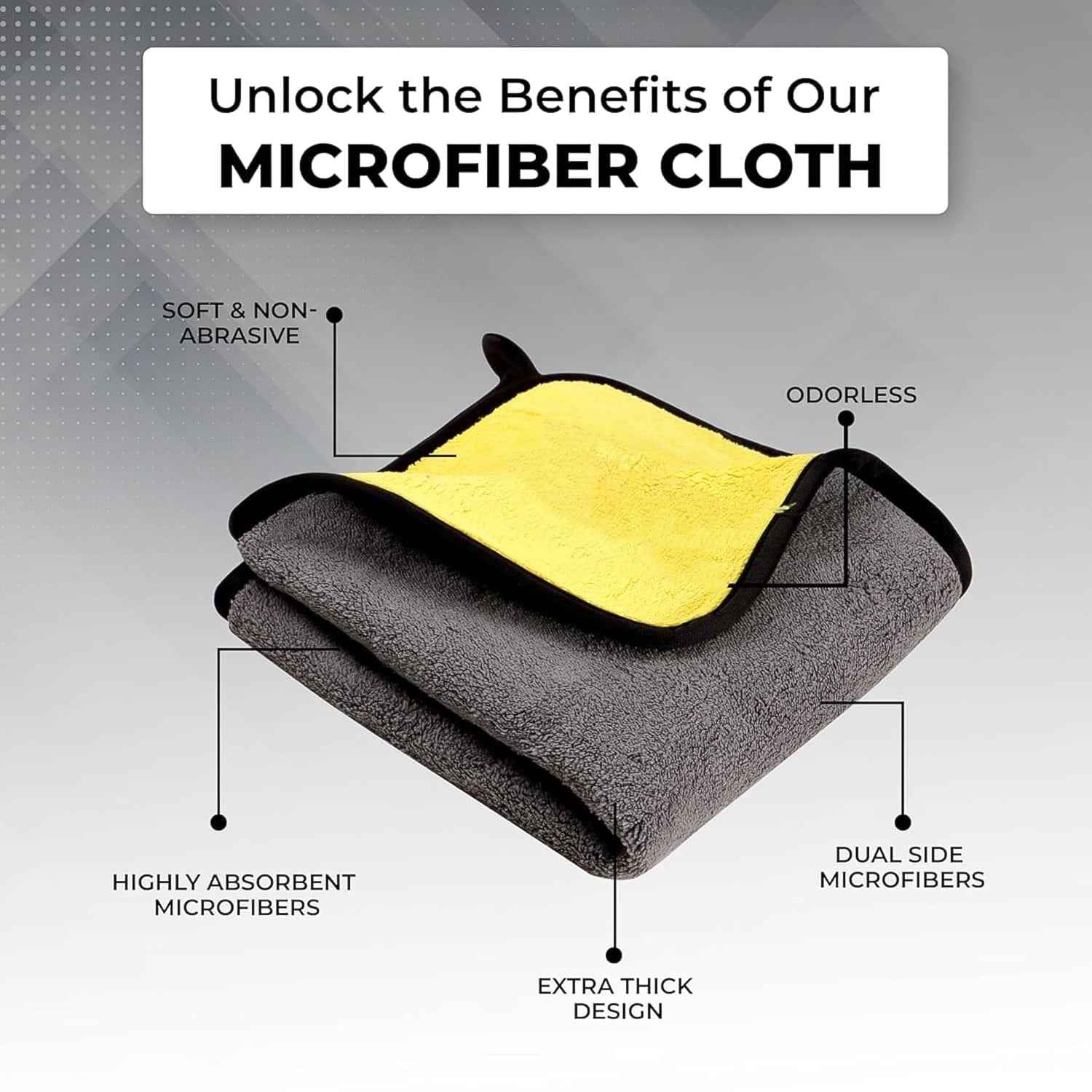 Premium Microfiber Cleaning Cloth Towel (40x30 Cm 1 Pc)