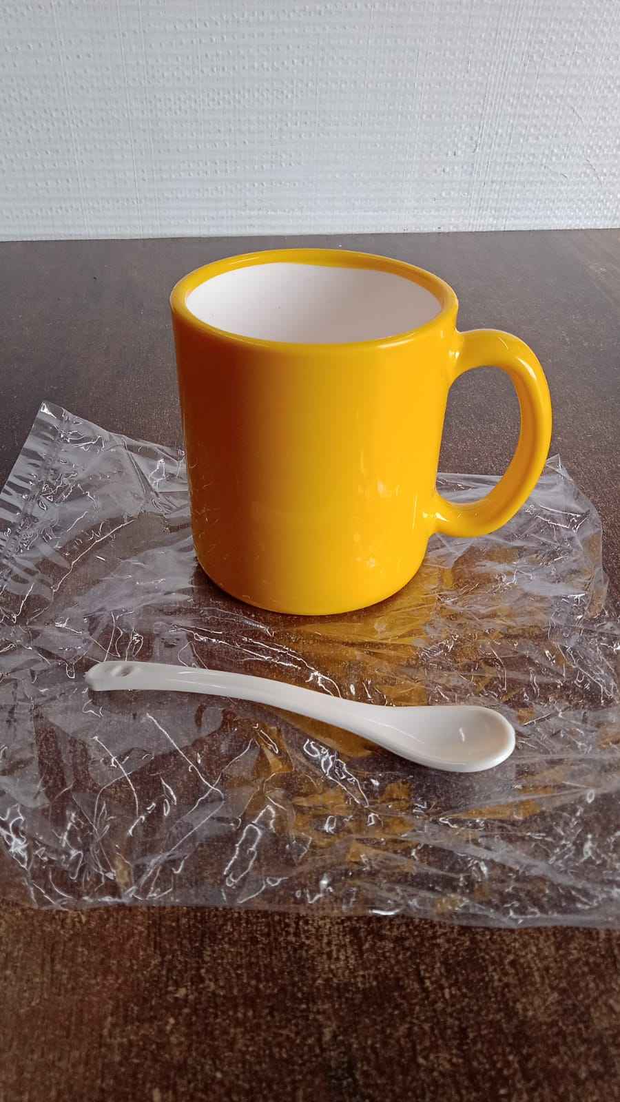 Elegant Ceramic Mug With Matching Spoon
