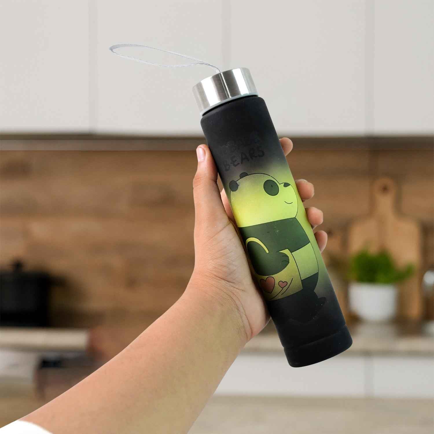 Cute Cartoon Printed Plastic Water Bottle (300 Ml 1 Pc)