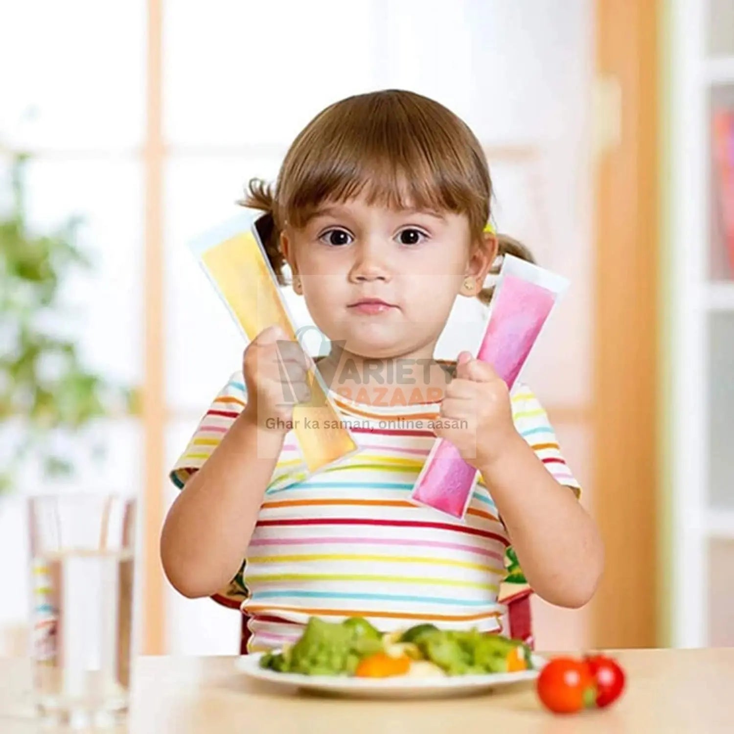 DIY Manual Popsicle Maker – Reusable Ice Cream Mold (Approx 20 Pcs Packing Bag) Variety Bazaar