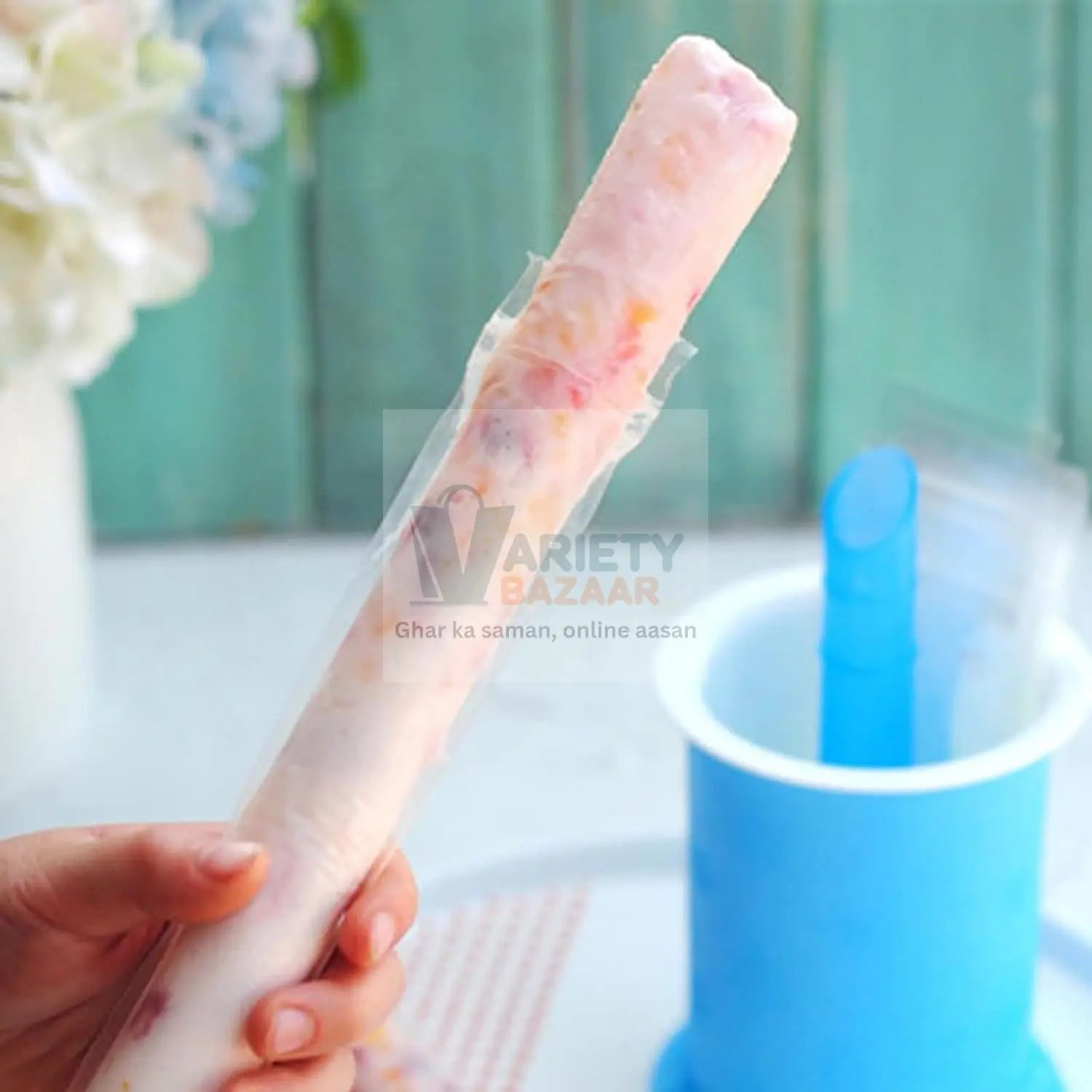 DIY Manual Popsicle Maker – Reusable Ice Cream Mold (Approx 20 Pcs Packing Bag) Variety Bazaar