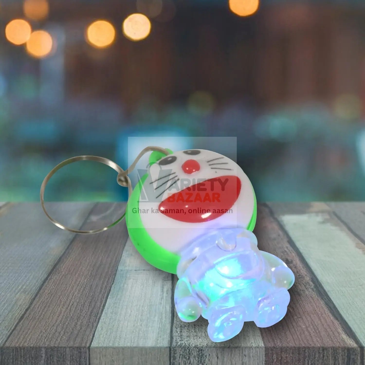 Doremon lightning keychain, 2 colored lightning keychain (1 pc) Variety Bazaar