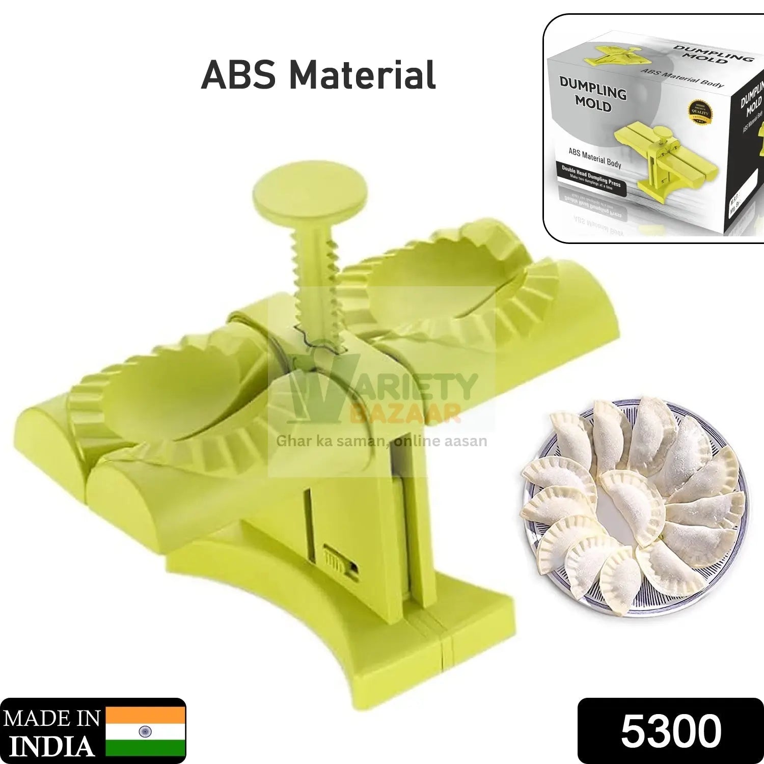 Double Head Dumpling Maker Mold – Easy Tool for Making Dumplings, Press Mold Kitchen Accessory Variety Bazaar