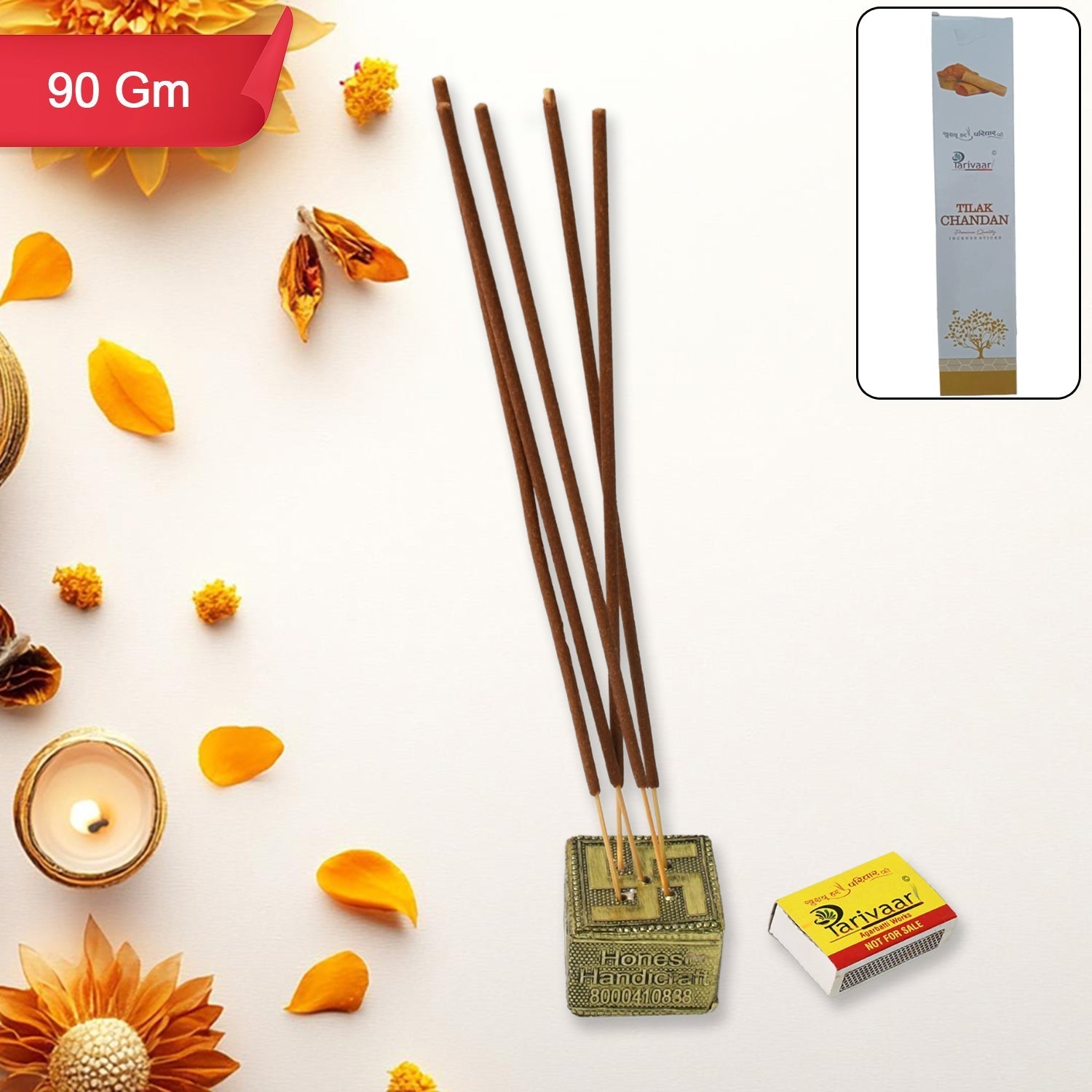 Mix Flavour Incense Sticks / Agarbatti (90 GM With Machis / Mix 1 Packet) Variety Bazaar