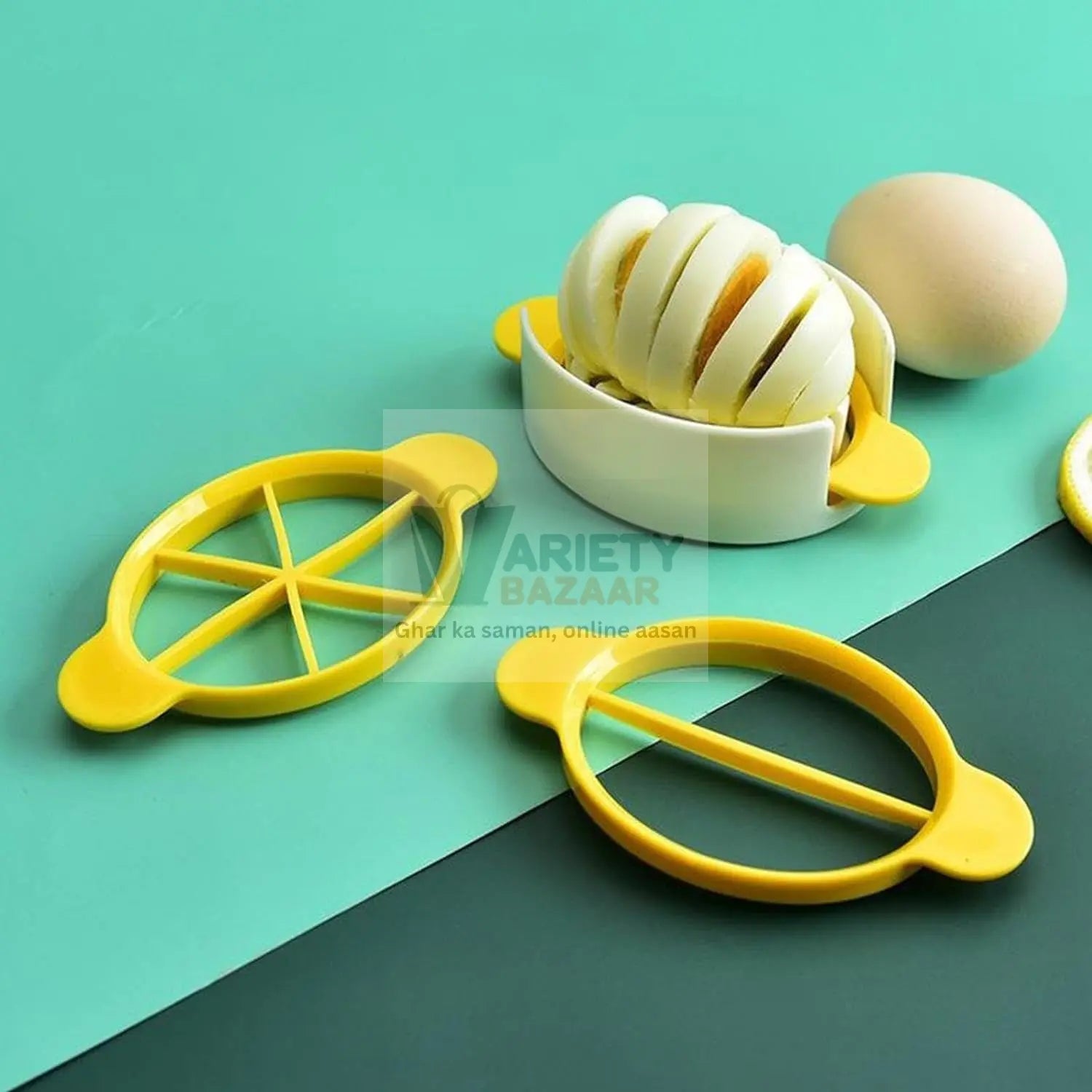 Egg Slicer, 3 in 1 Boiled Egg Slicer, Egg Slicer, Preserved Egg Slicer, Home Restaurant Kitchen Tool (1 Pc) Variety Bazaar