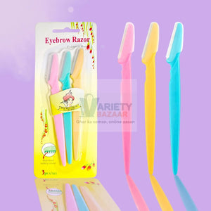 Eyebrow Painless Facial Hair Remover Razor for Face, Women and Men (3 Pack) Variety Bazaar