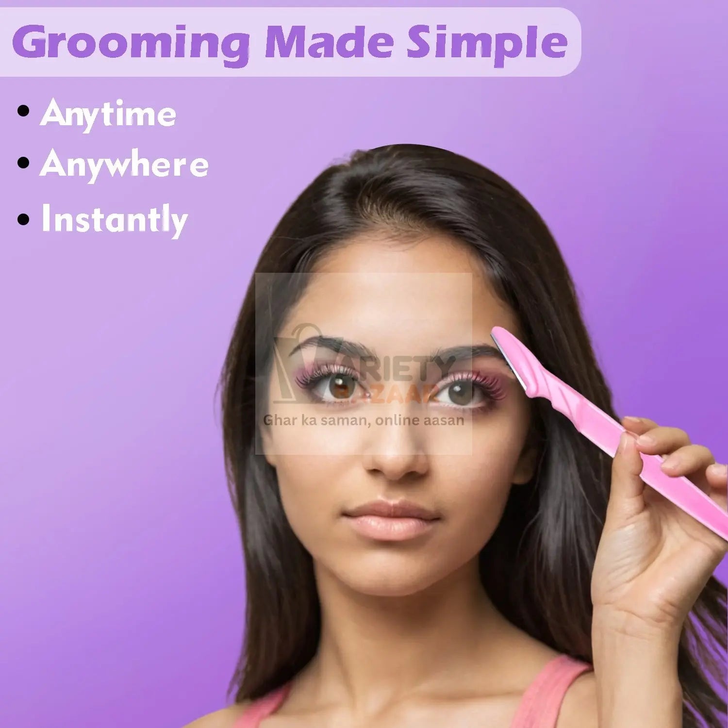 Eyebrow Painless Facial Hair Remover Razor for Face, Women and Men (3 Pack) Variety Bazaar