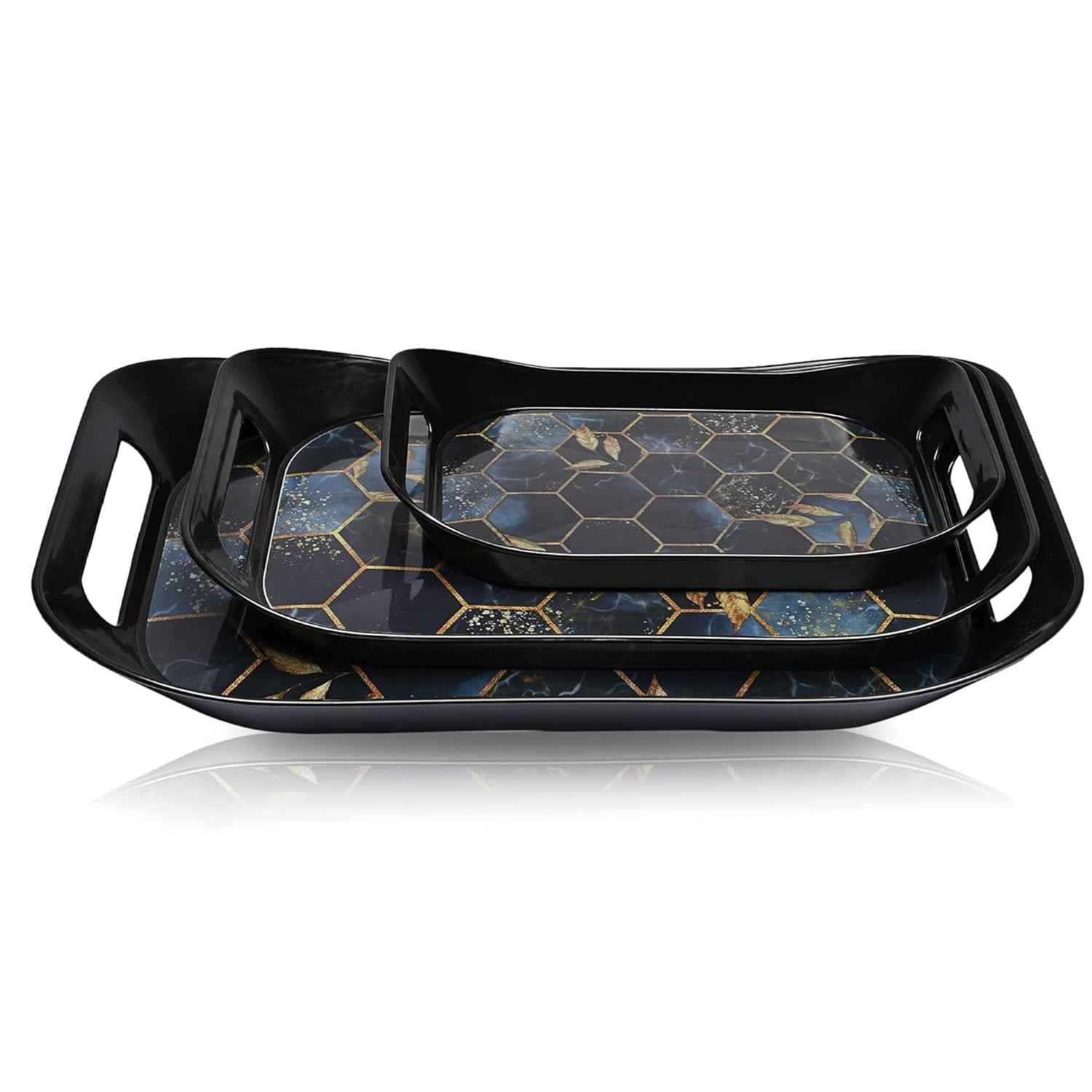Premium Plastic Serving Tray (3 Pc)