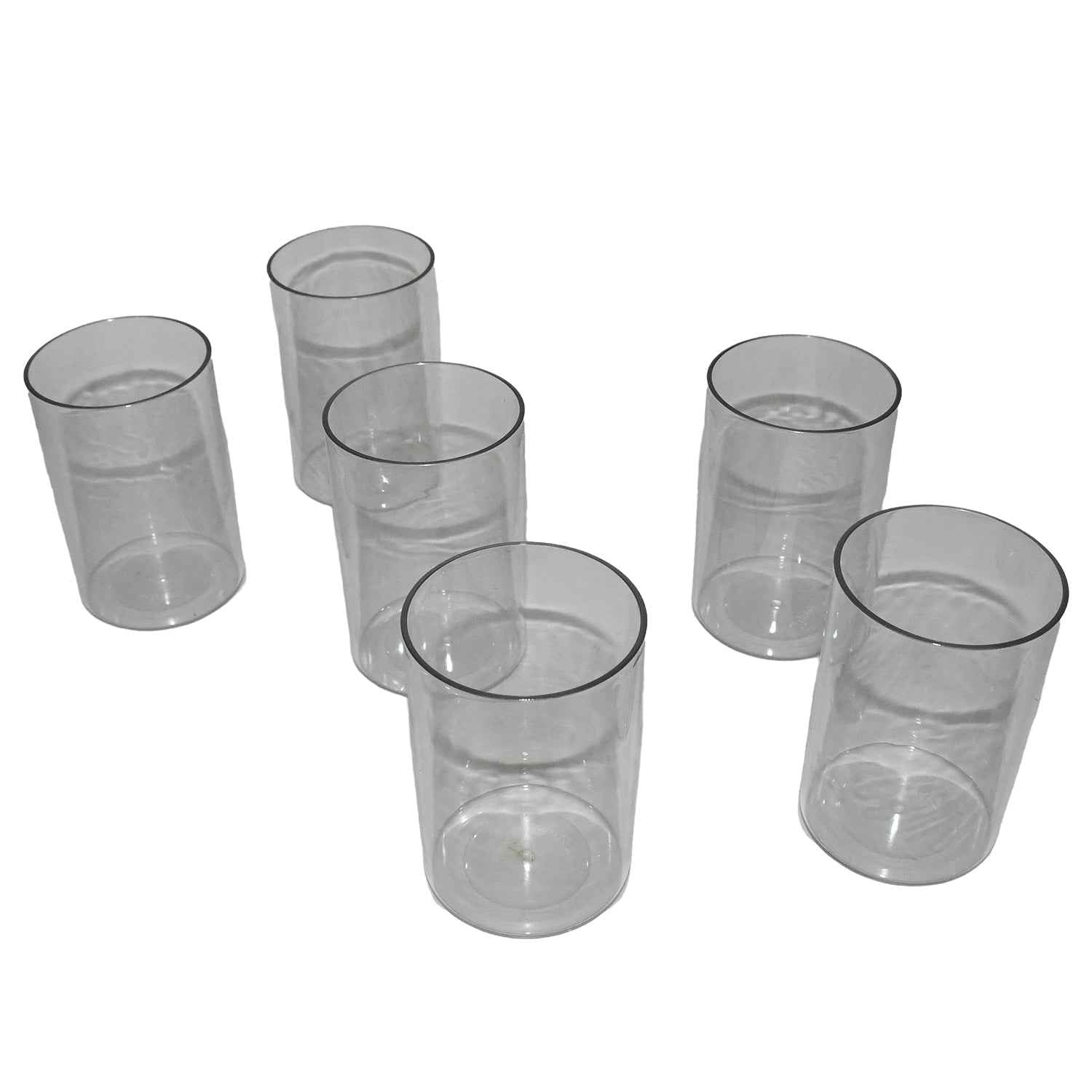 Apex Everyday Plastic Glass Set 6 Pieces Lightweight Unbreakable