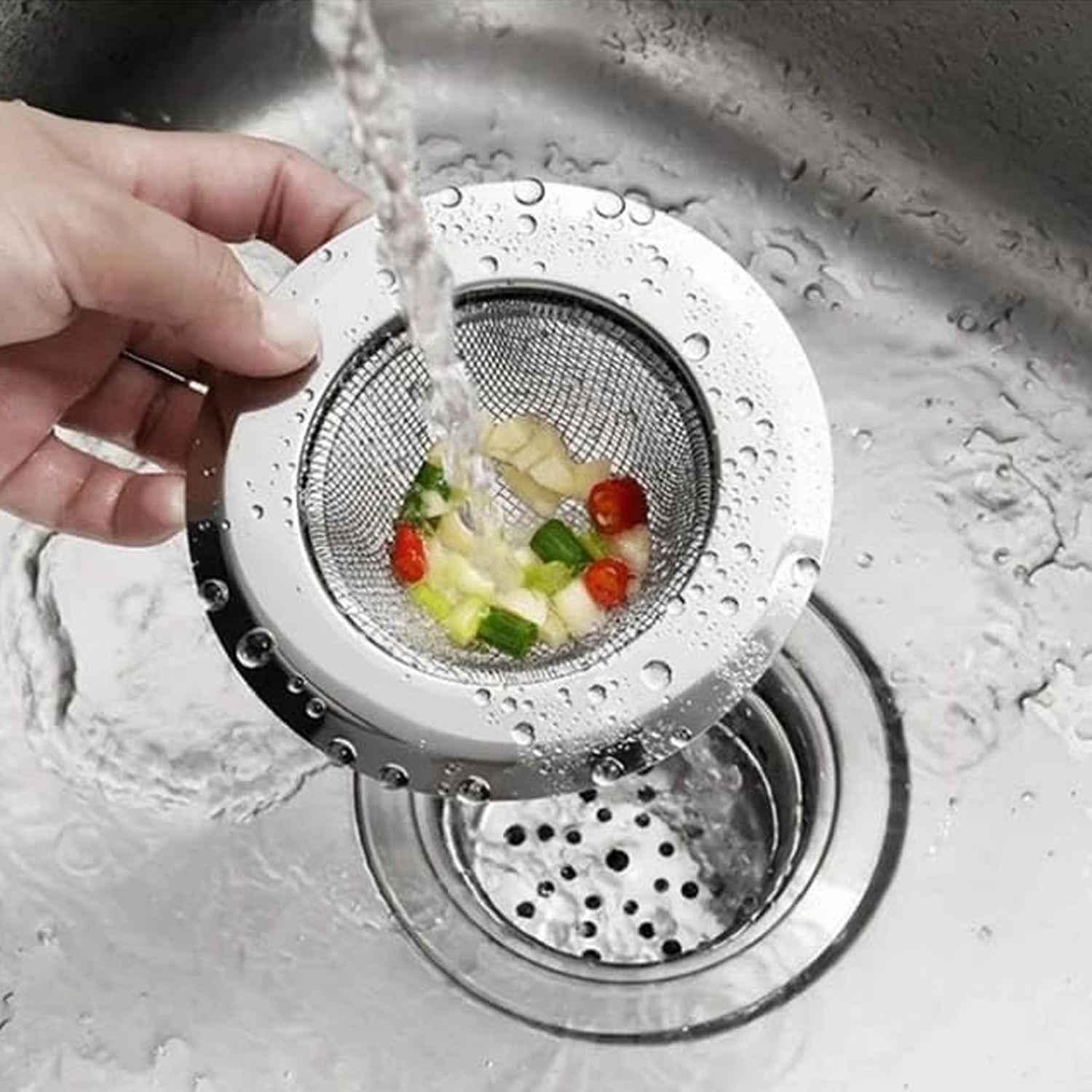 Stainless Steel Kitchen Sink Drain Strainer Stopper (Small (7 Cm) 1 Pc)