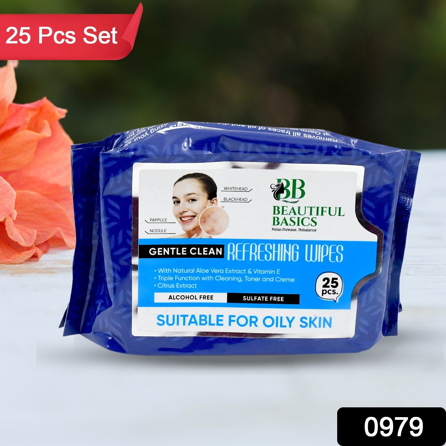 Refreshing Wet Wipes for Face | Facial Cleansing | Refreshing & Skin Hydration| Soothing for skin | pH Balance & Alcohol Free | Nourishing with Fruit extract | 25 Wipes Variety Bazaar