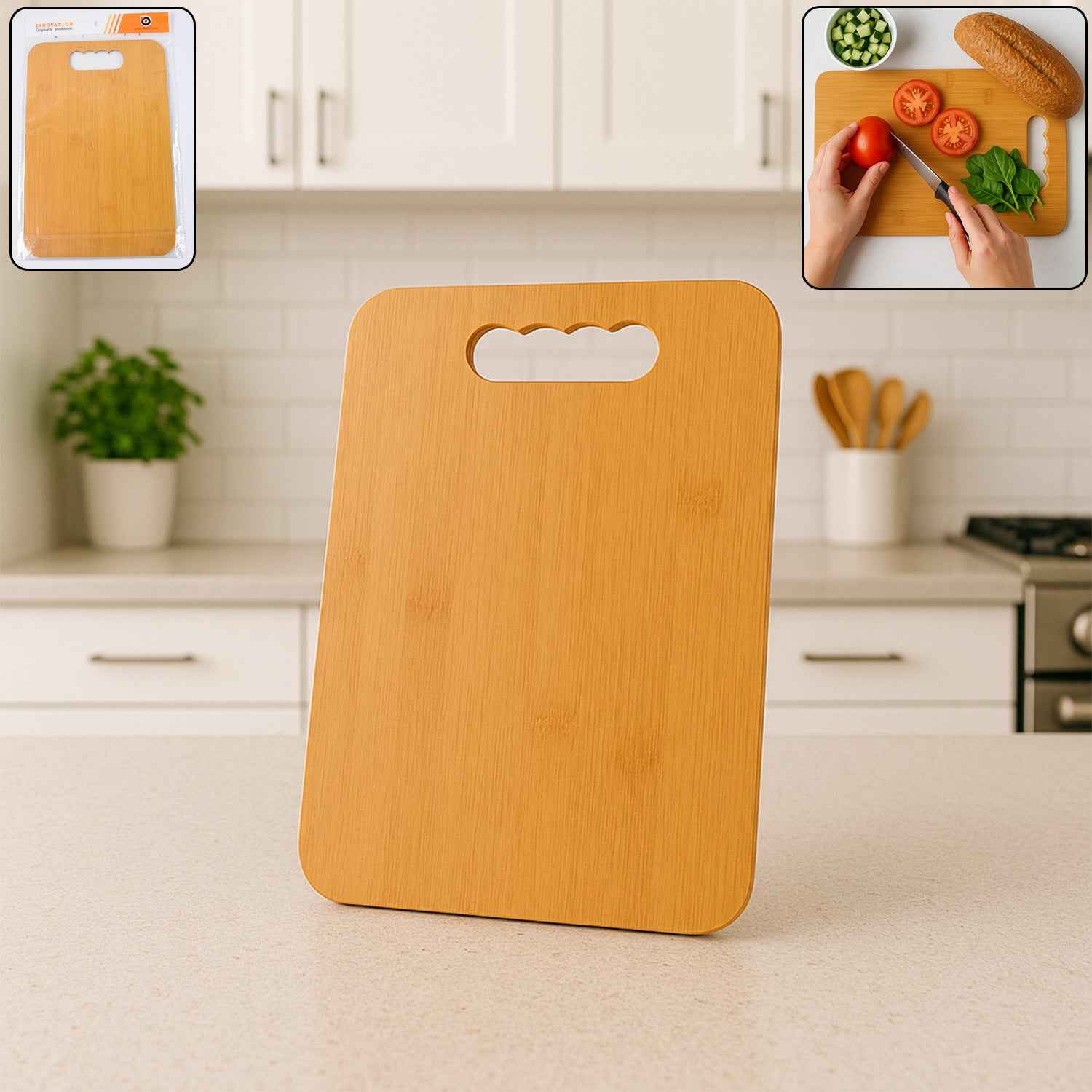 7122 Wooden Chopping Board For Vegetable Cutting Kitchen Use