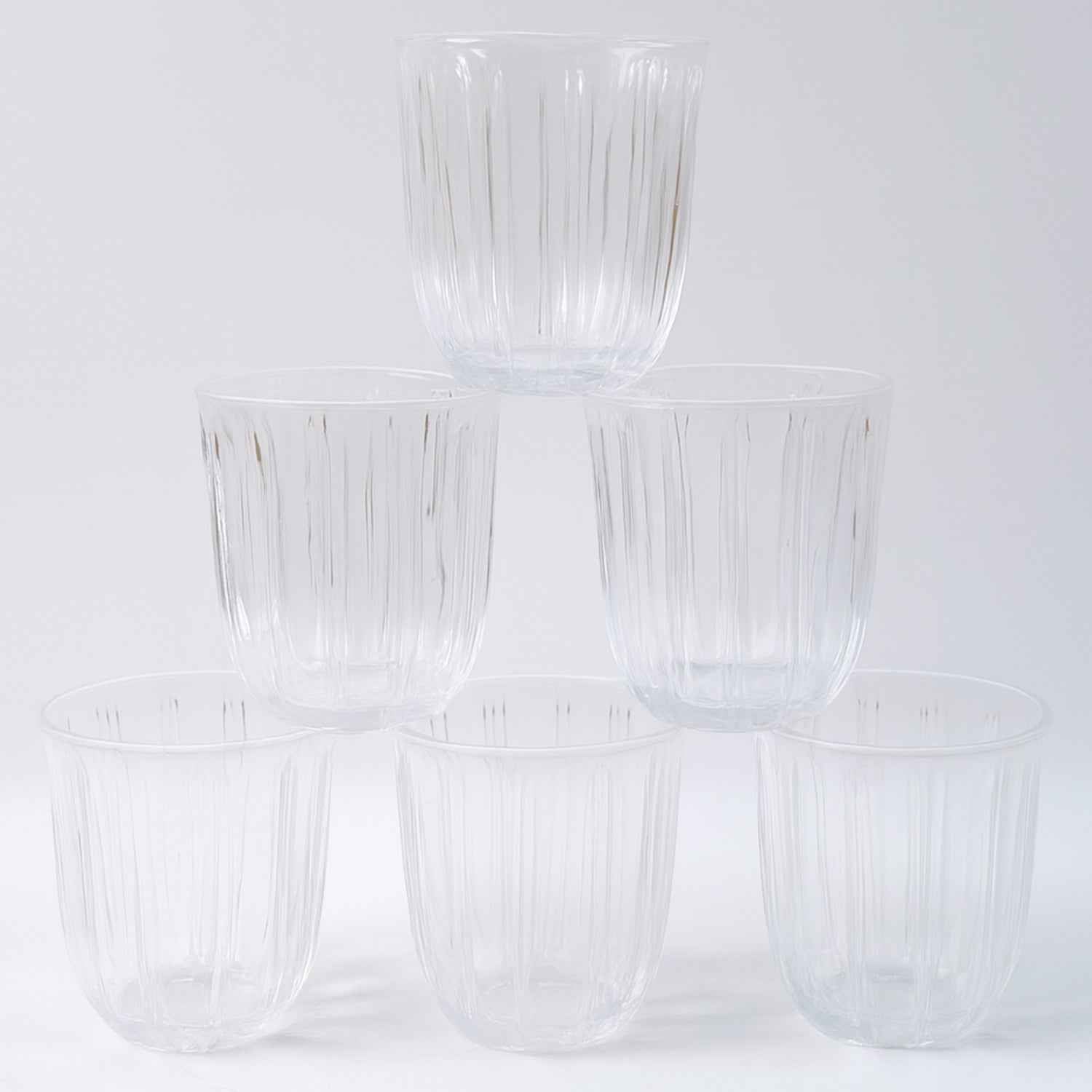 Premium Transparent Glass Tumbler Set (256ml 6 Pc)