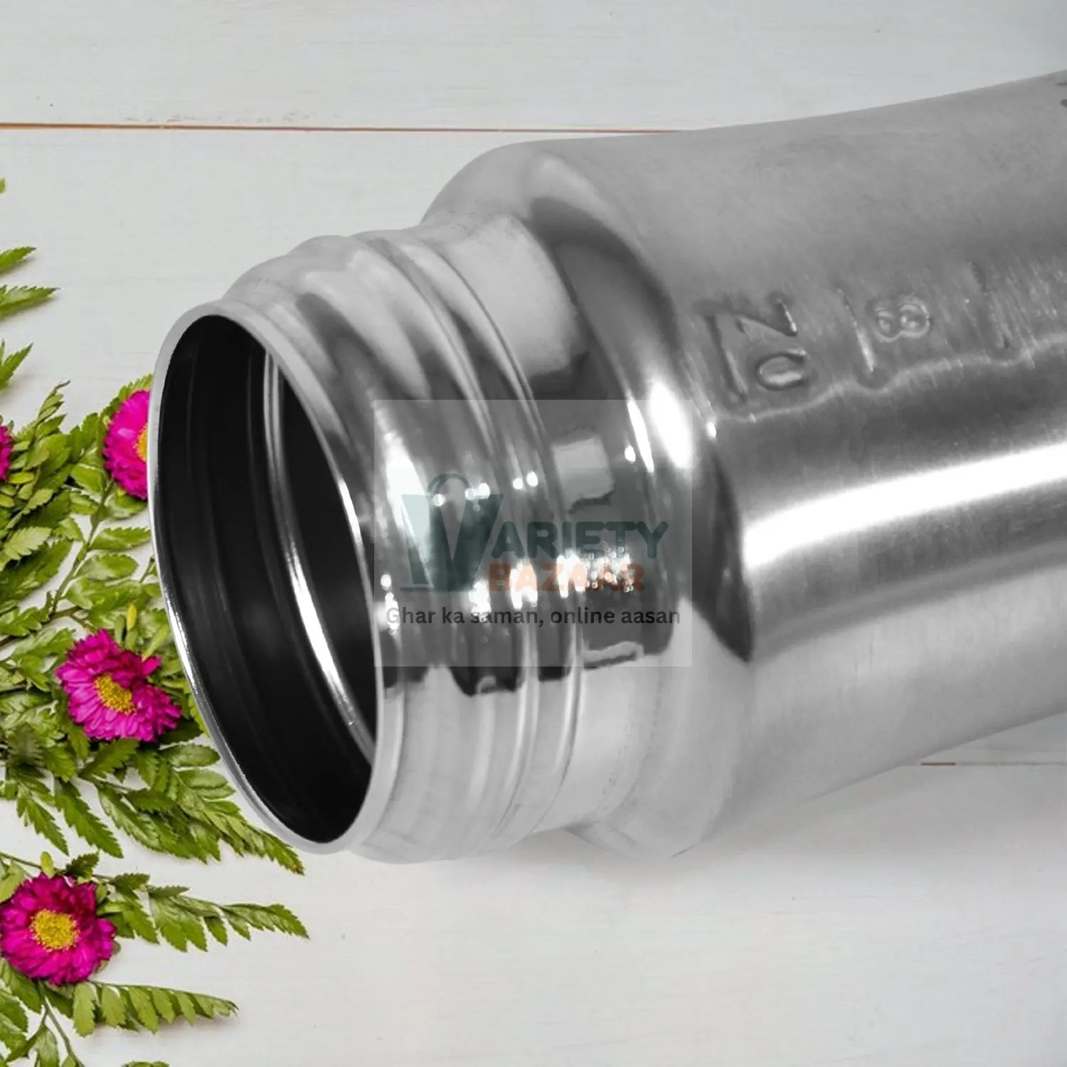 Ganesh Stainless Steel Baby Feeding Bottle, Milk Bottle for New Born / Infants / Toddler Up to 3 Years, BFA Free (250 ML Approx) Variety Bazaar