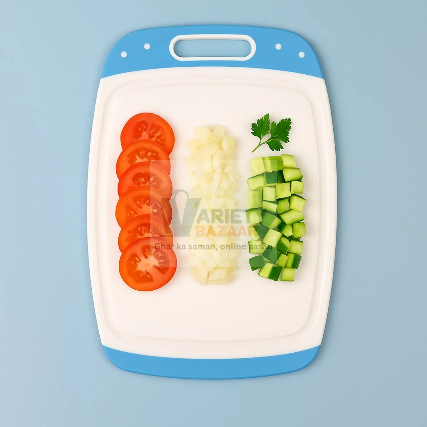 Ganesh Vegetables and Fruits Cutting Chopping Board Plastic Chopper Cutter Board (1 Pc) Variety Bazaar