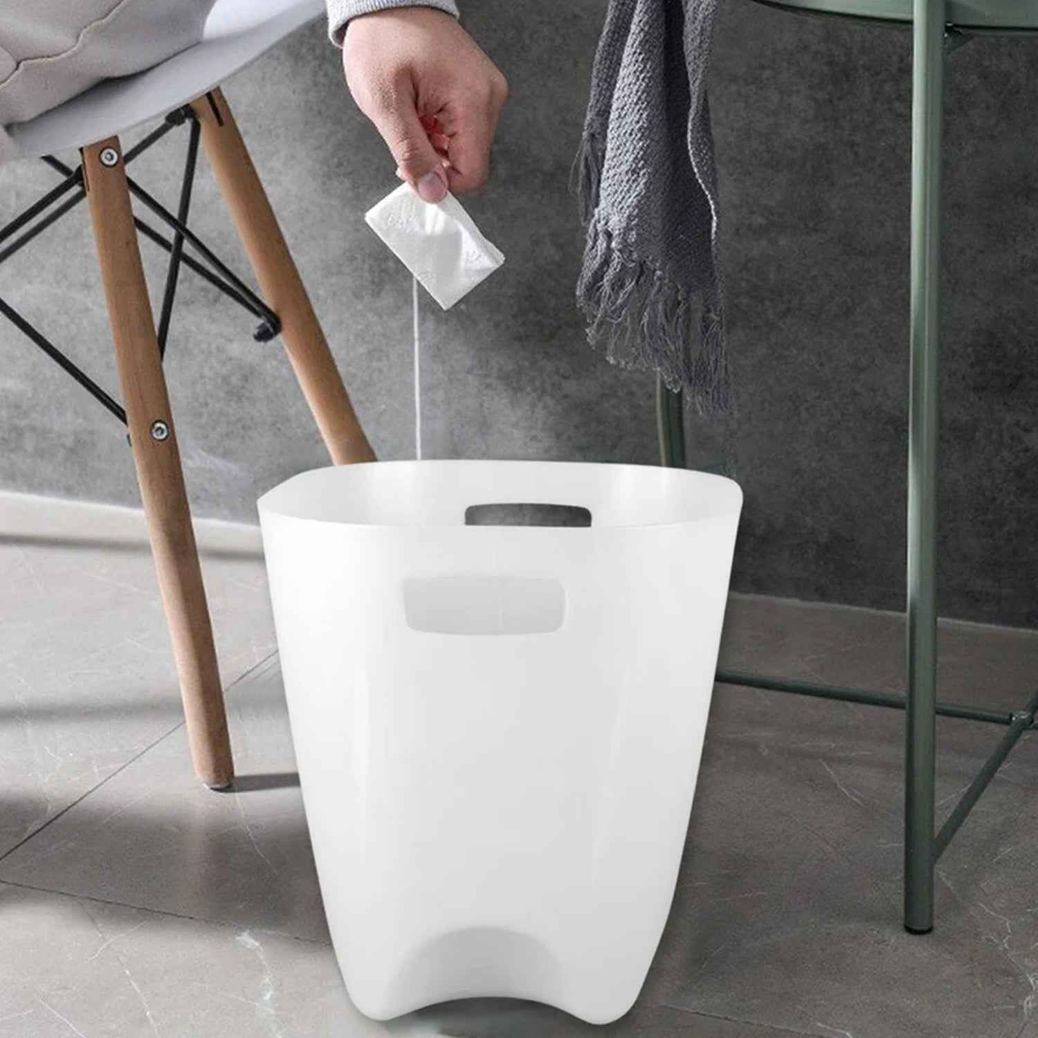 Modern Plastic Dustbin Waste Paper Basket - (4 Pc)