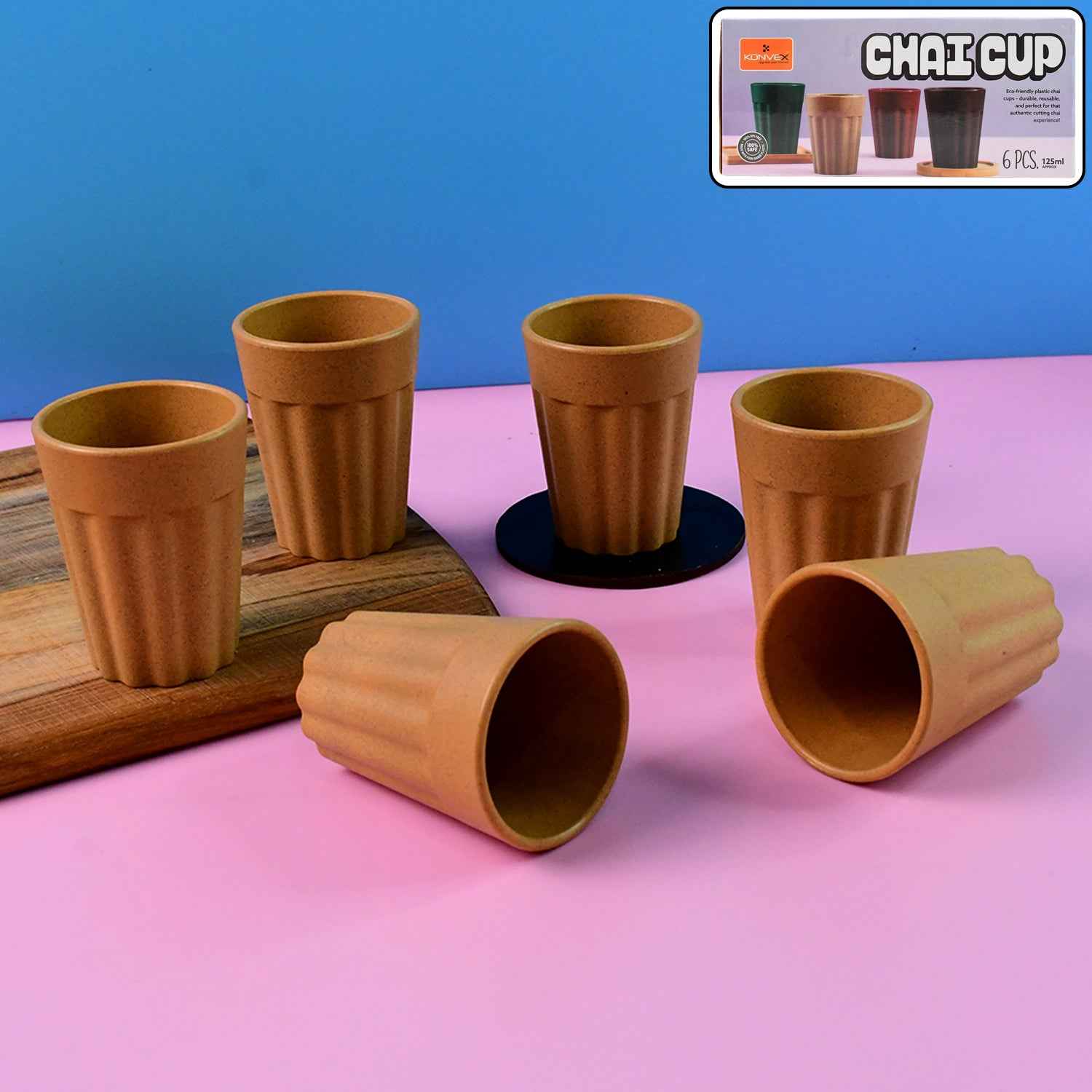Konvex Traditional Chai Cups (125 Ml 6 Pc)
