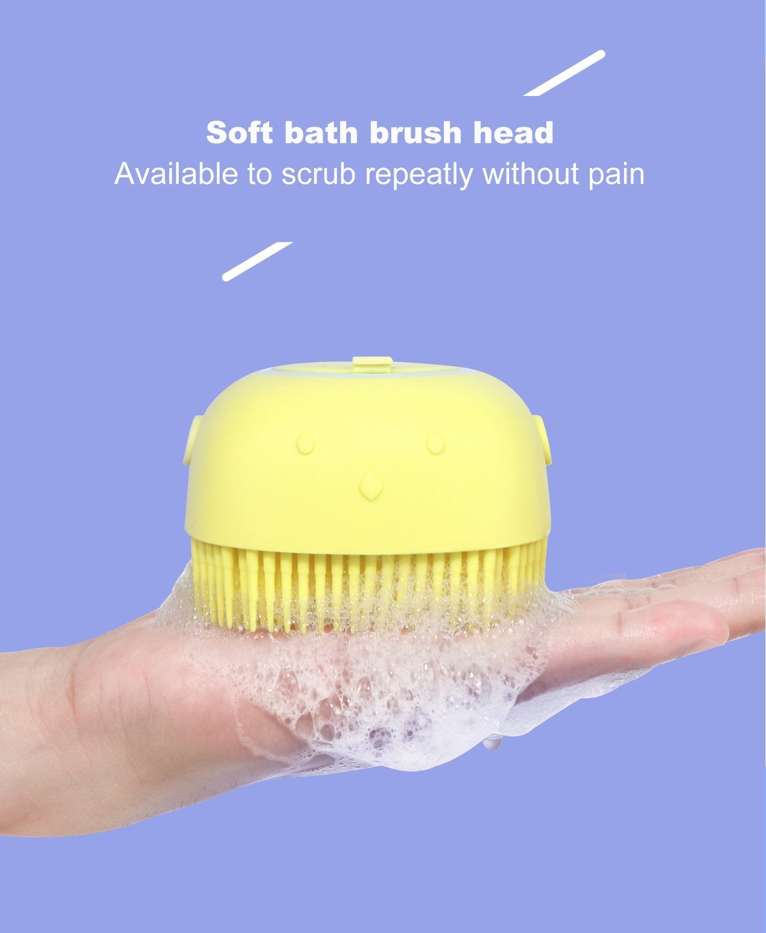 Silicone Massage Bath Body Brush Soft Bristle With Shampoo Dispenser Variety Bazaar