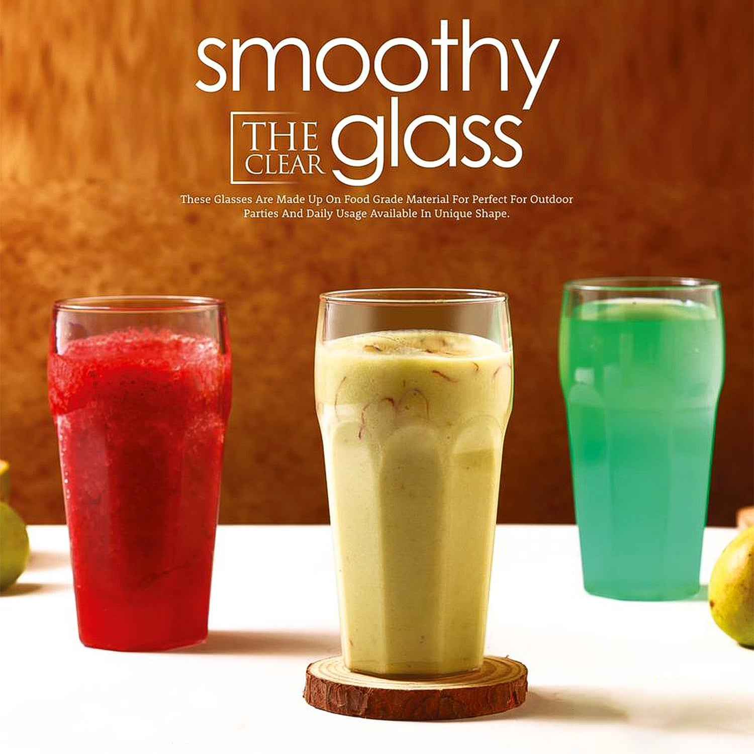 Supermom Transparent Smoothy Glass Set (Approx 300ml 6 Pc)