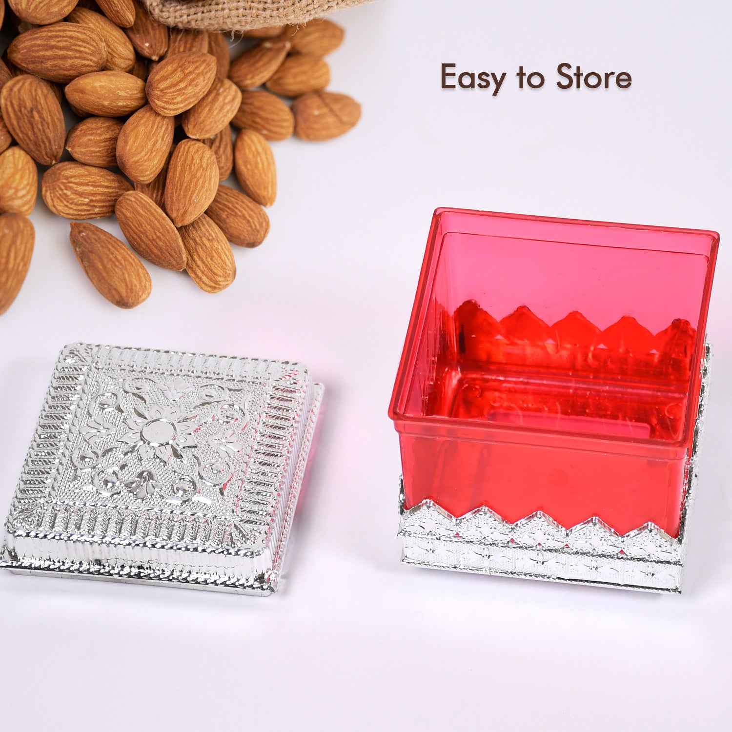 7129 Ruby Dryfruit Storage Container Attractive Design Box For Home Gifting Kitchen Use