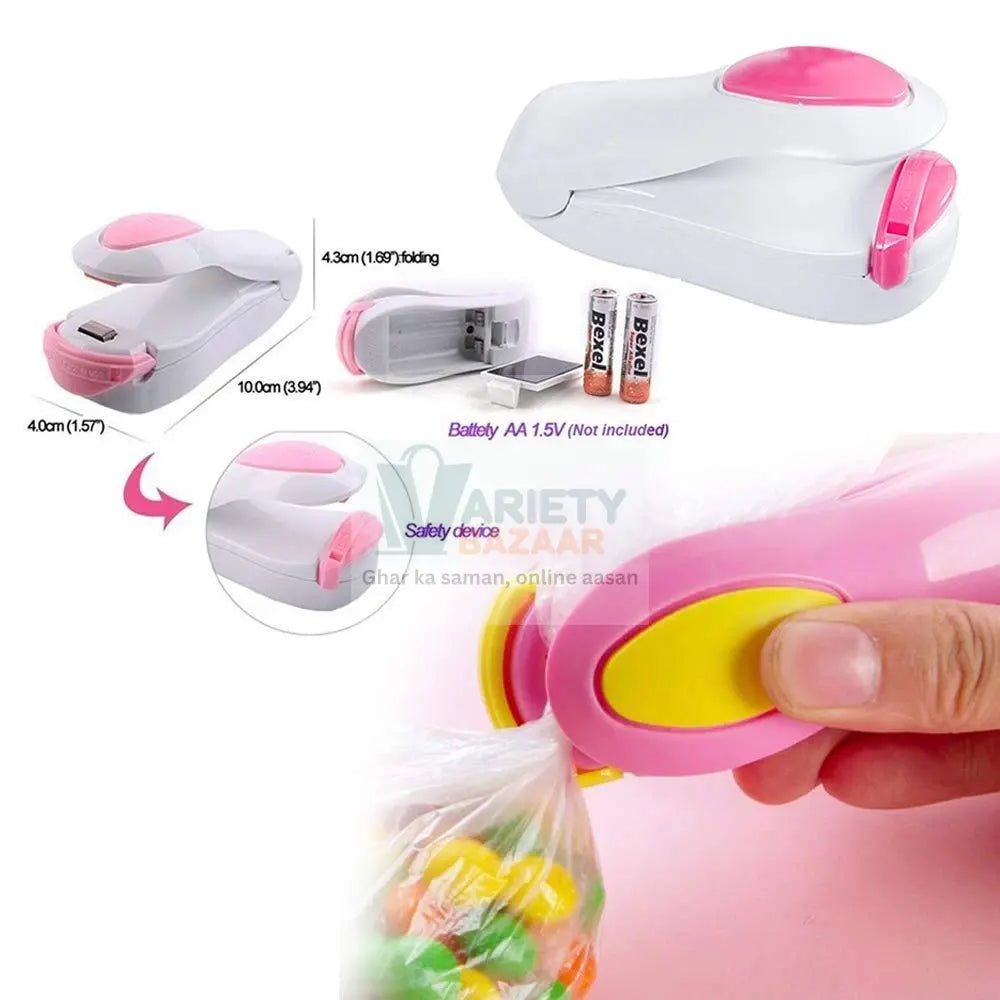 Hand Held Sealer (Mini Sealing Machine / Mix Color / 1 Pc) Variety Bazaar