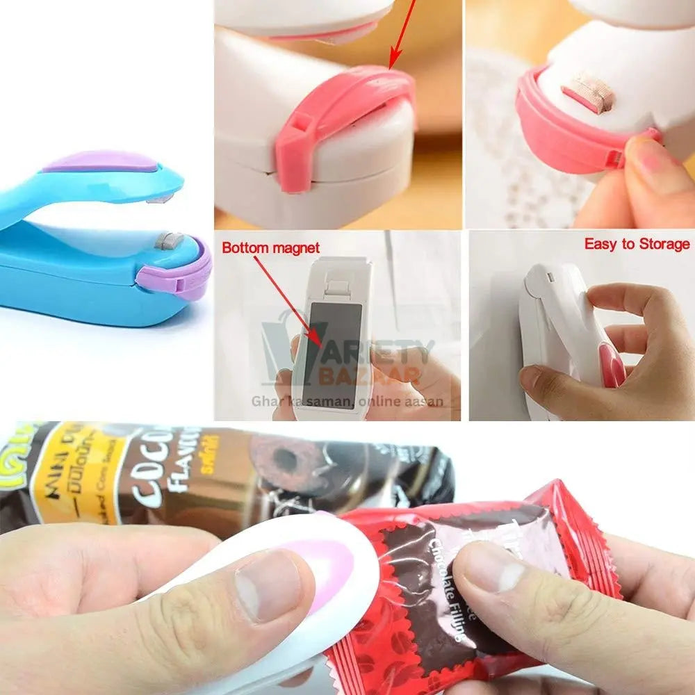 Hand Held Sealer (Mini Sealing Machine / Mix Color / 1 Pc) Variety Bazaar