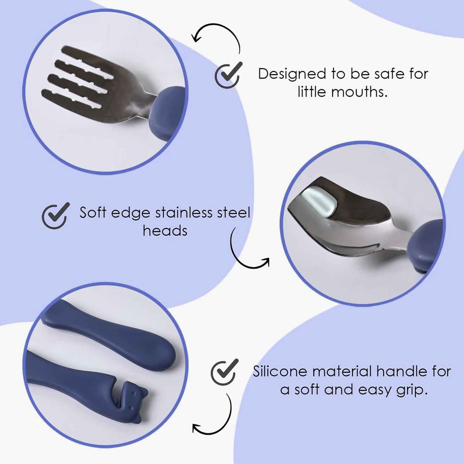 Supermom Foodie Stainless Steel Spoon Fork (2 Pc Set)