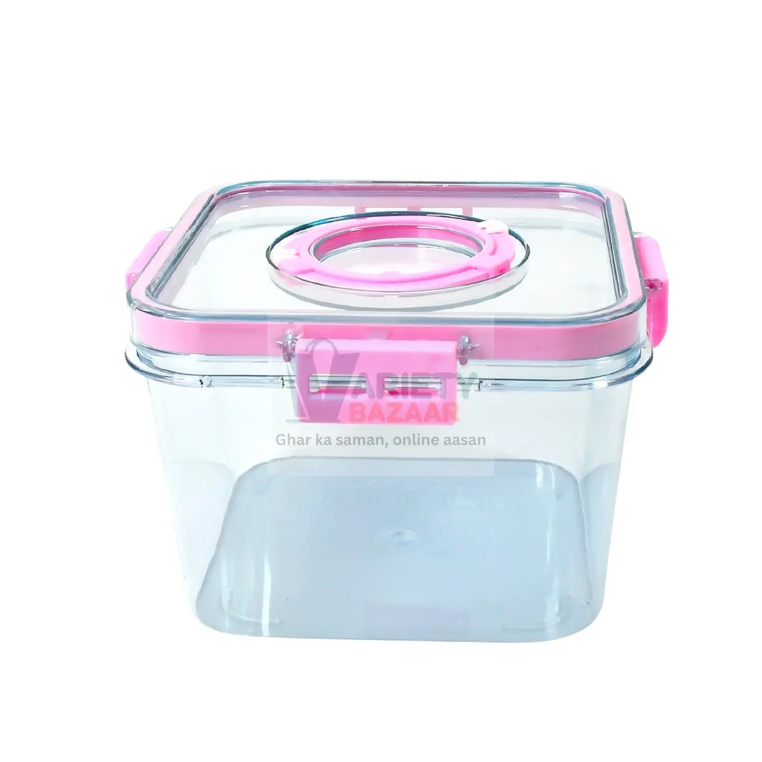 High Quality Plastic Food Storage Container Clear Washable Refrigerator Food Box Food Container Fruit Box Container with Lid (1400 ML) Variety Bazaar