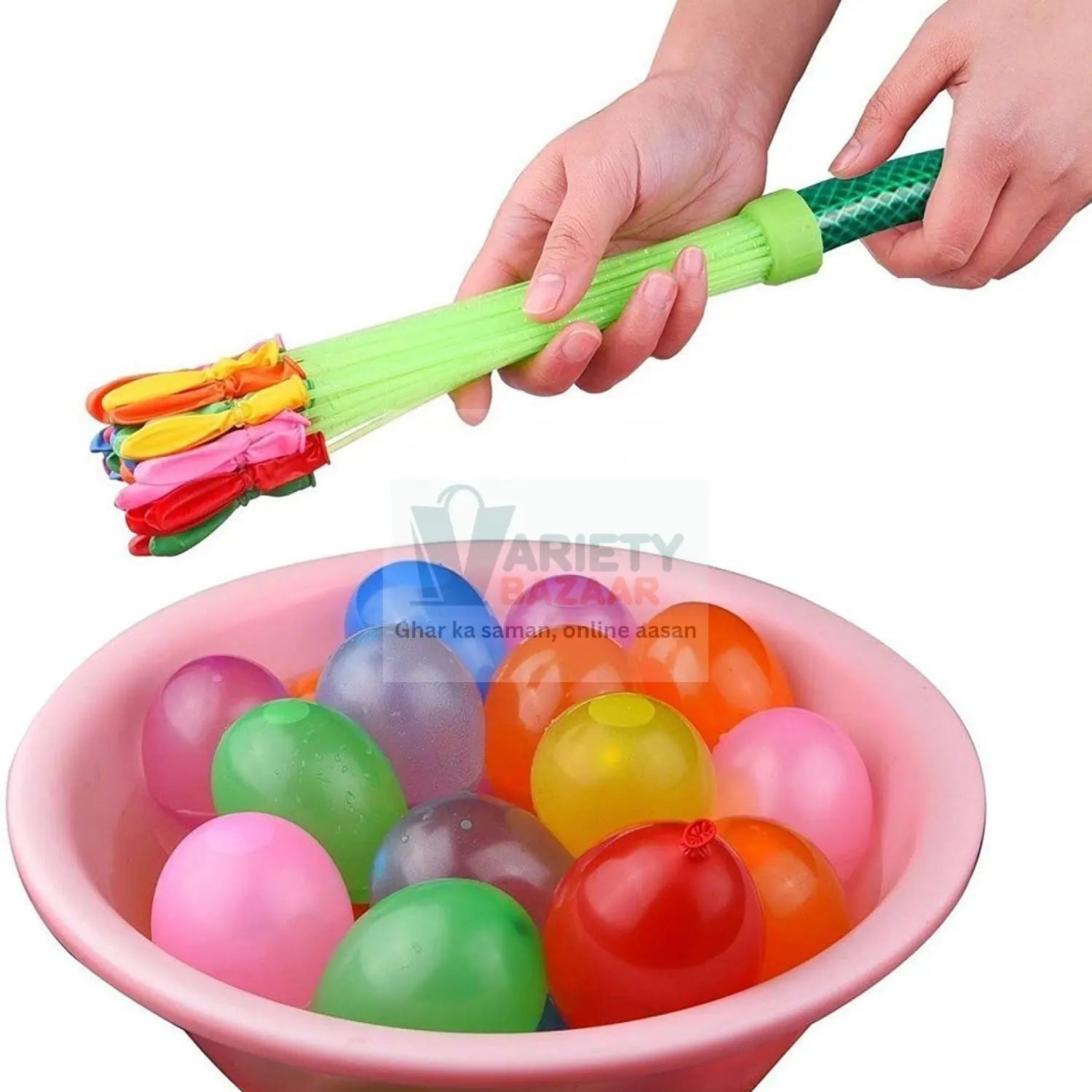 Holi Magic Water Balloons for Kids - 111 pcs (Multicolor) Variety Bazaar