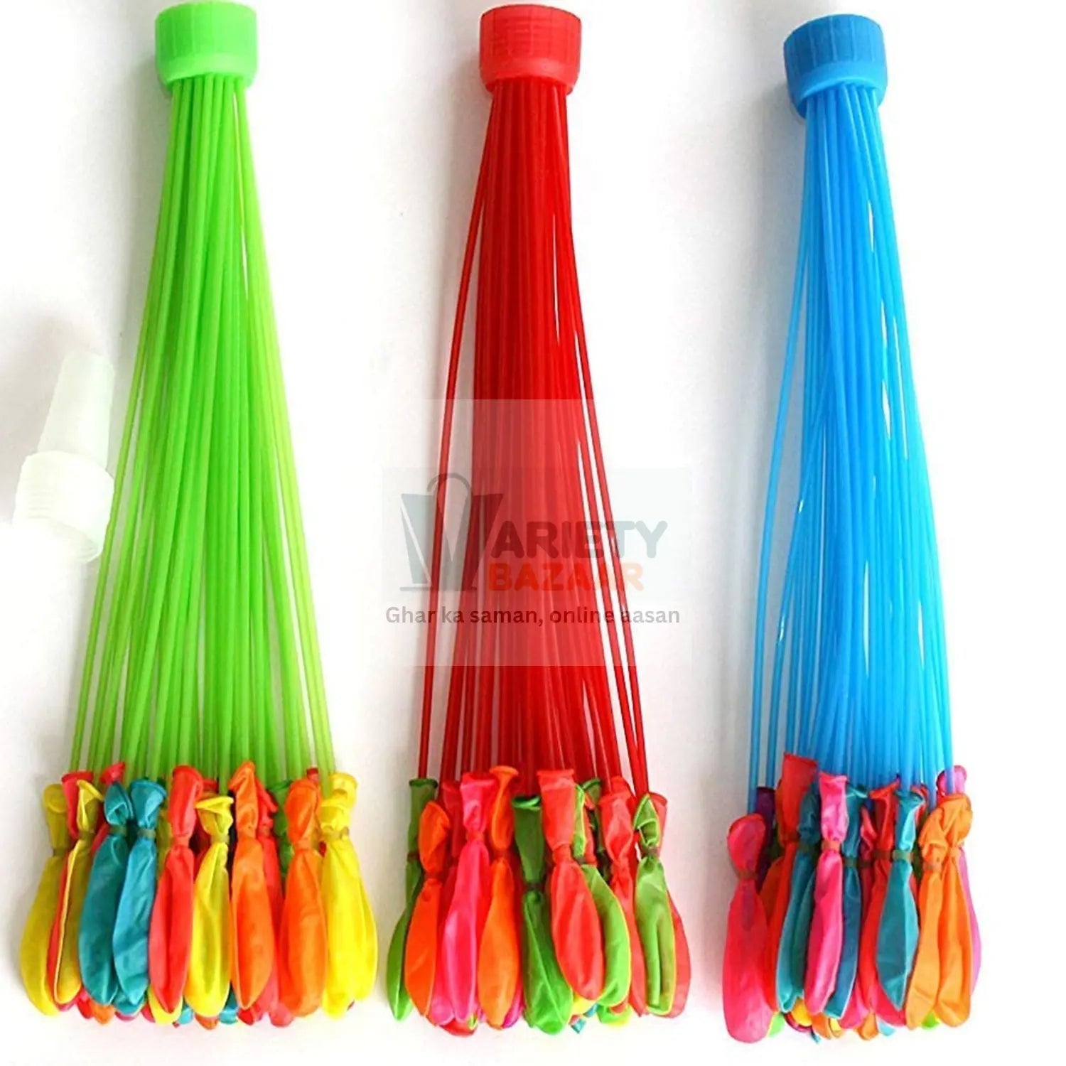 Holi Magic Water Balloons for Kids - 111 pcs (Multicolor) Variety Bazaar