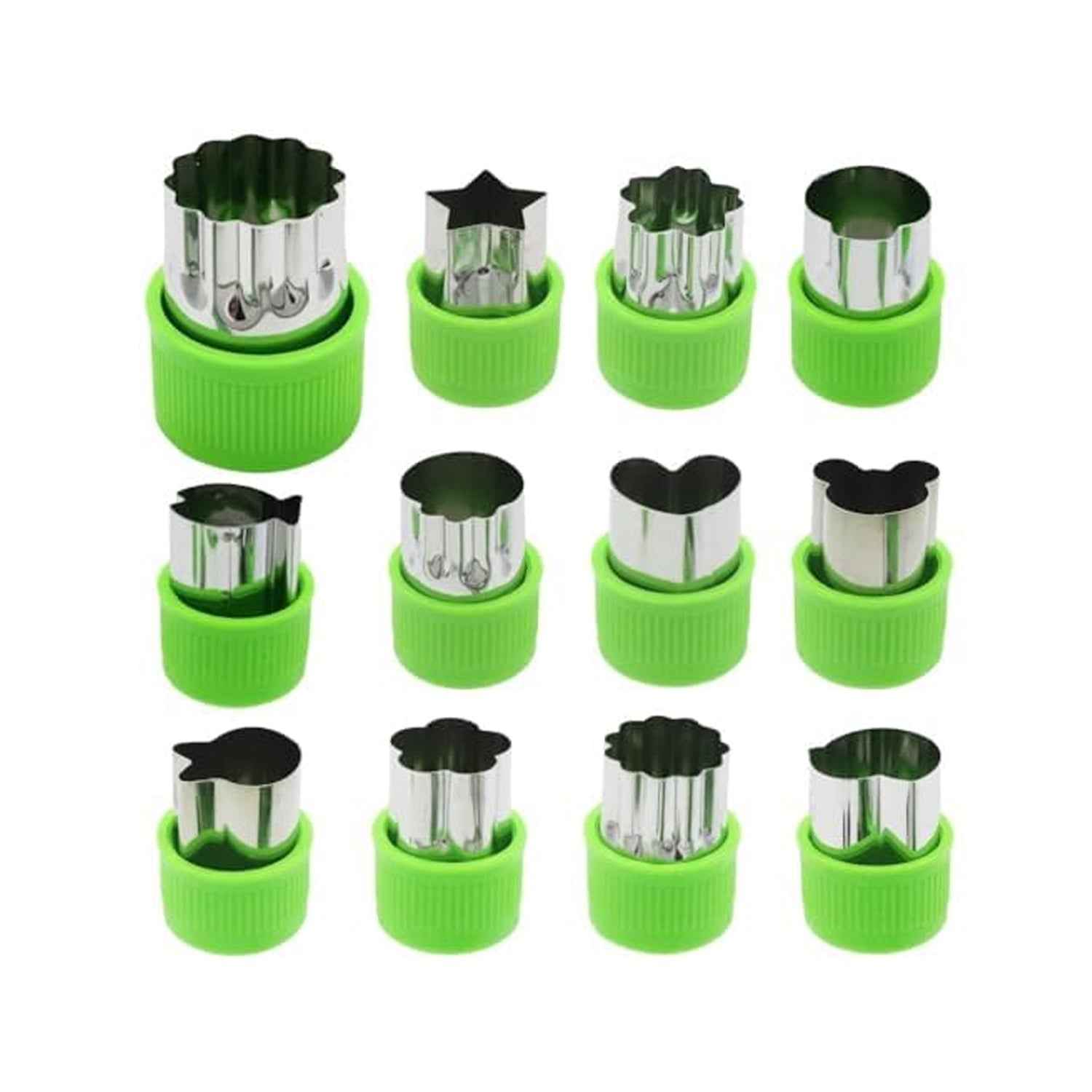 Stainless Steel Cookie Cutter Shapes Set Baking Cooking Food Decoration (12 Pcs Set)