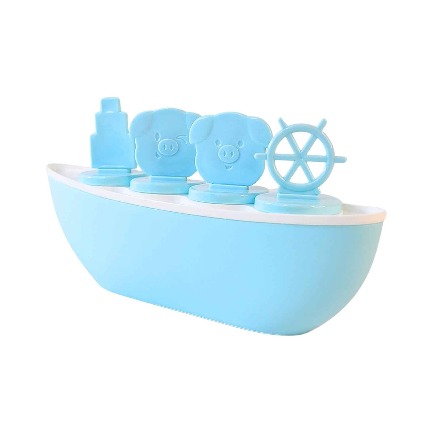 Creative Boat-shaped Ice Cream Mould With Cute Piggy