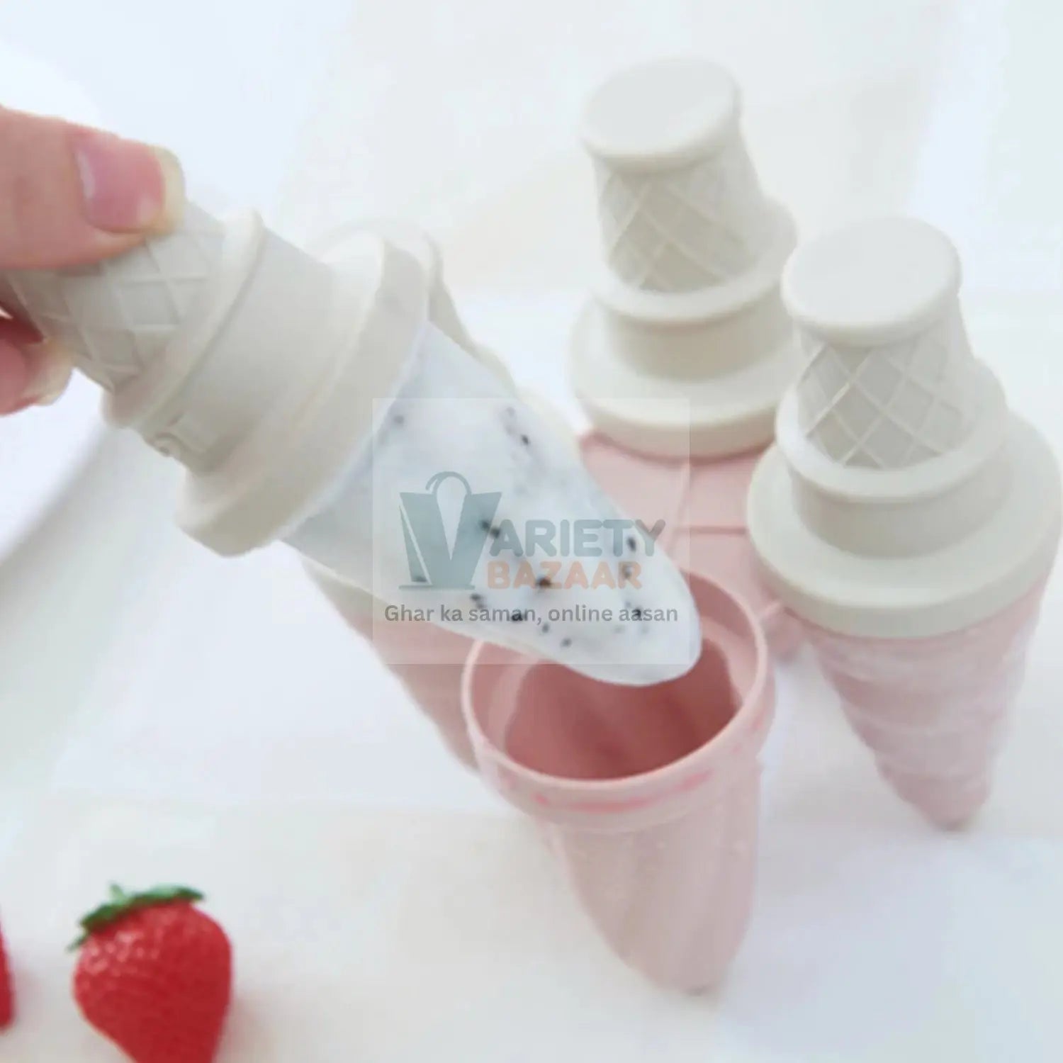 Ice Candy Maker Mold for Ice Cream at Home or Restaurants (6 Pc) Variety Bazaar