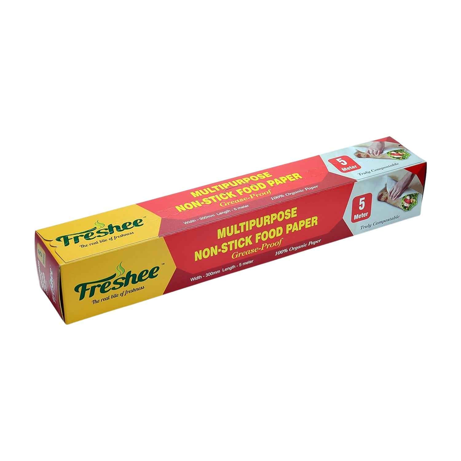 Freshee Multipurpose Grease-proof Non-stick Food Paper Roll 300 Mm 5 Meter