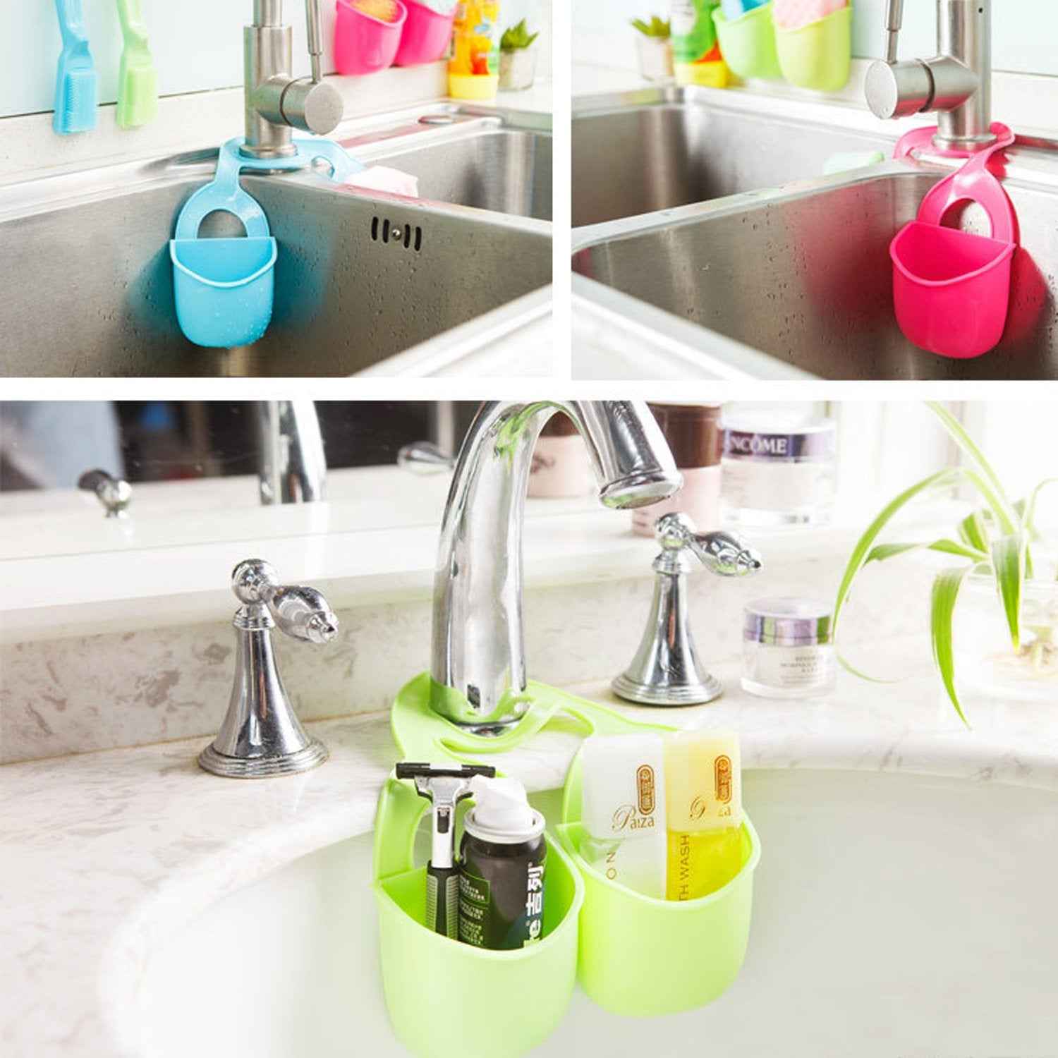 Double Layer Sink Hanging Storage Basket (1 Pc)