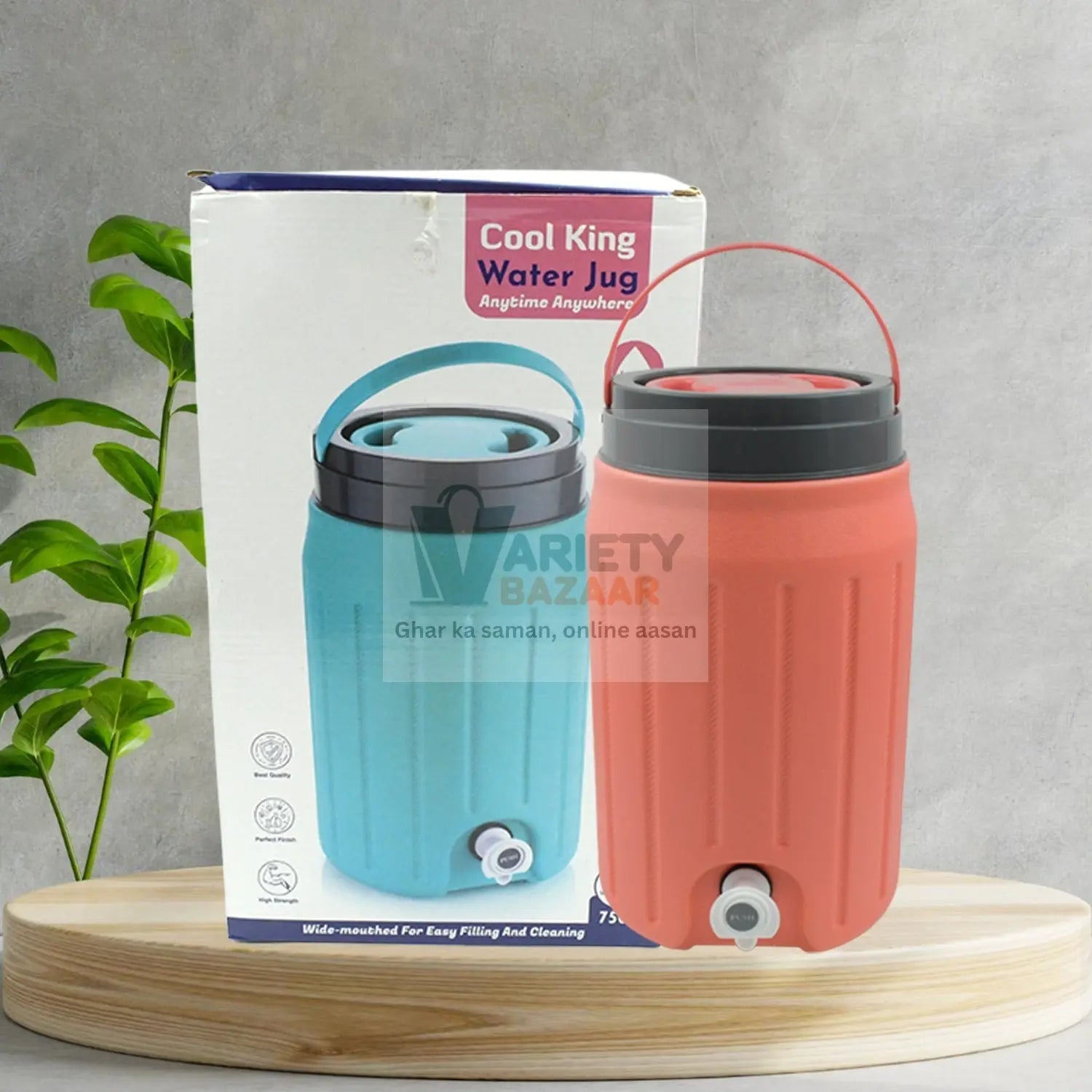 Insulated Plastic Water Rover Jug with a Sturdy Handle, Water Jug Camper with Tap Plastic Insulated Water Water Storage Cool Water Storage for Home & Travelling (2500ML, 7500ML, 12000ML) Travel Sahayak
